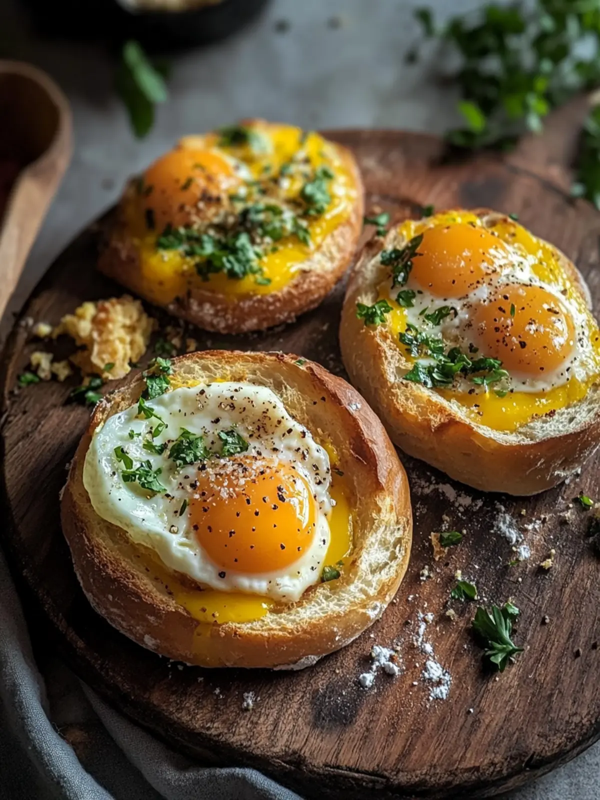 Gefüllte Frühstücksbrötchen mit Ei und Käse