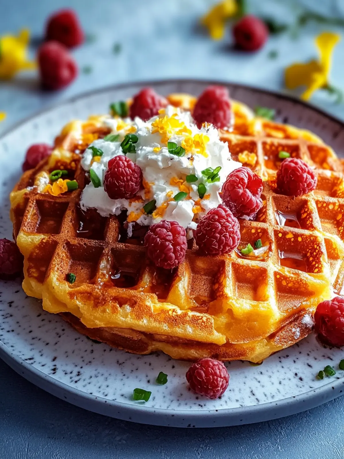 Eier & Käse Hash Brown Waffeln