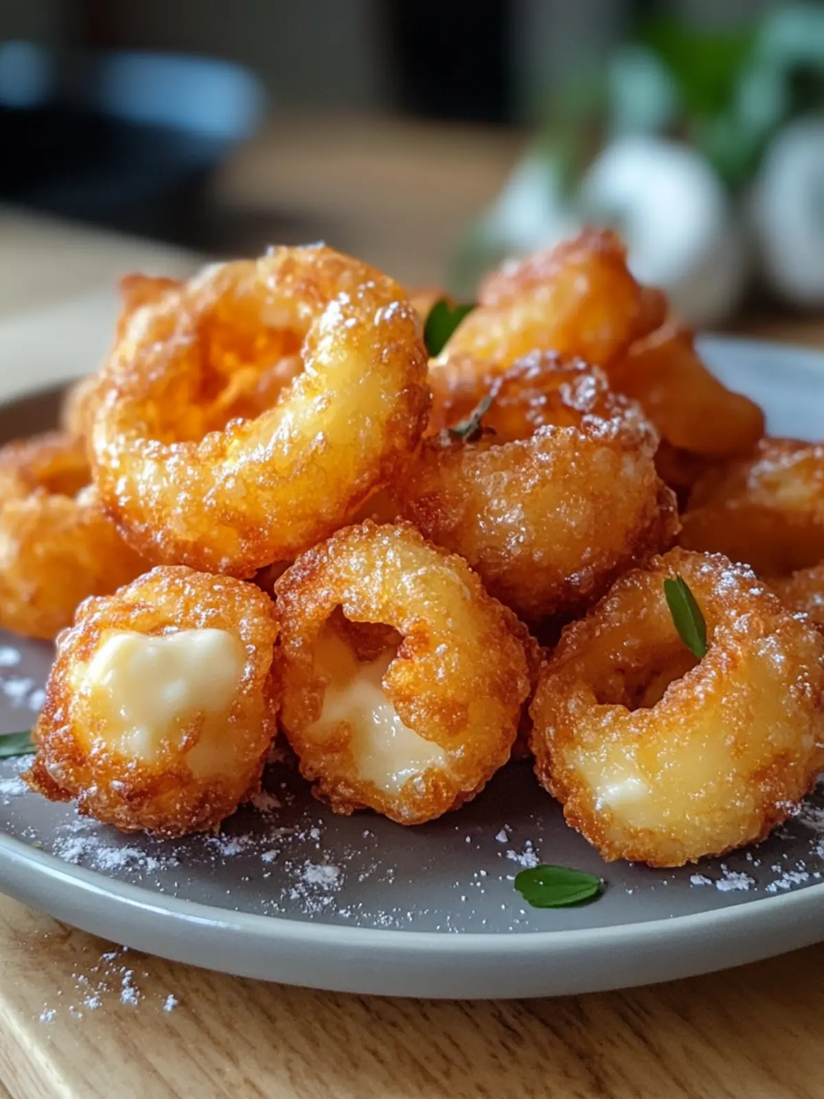 Einfache knusprige frittierte Käsewürfel