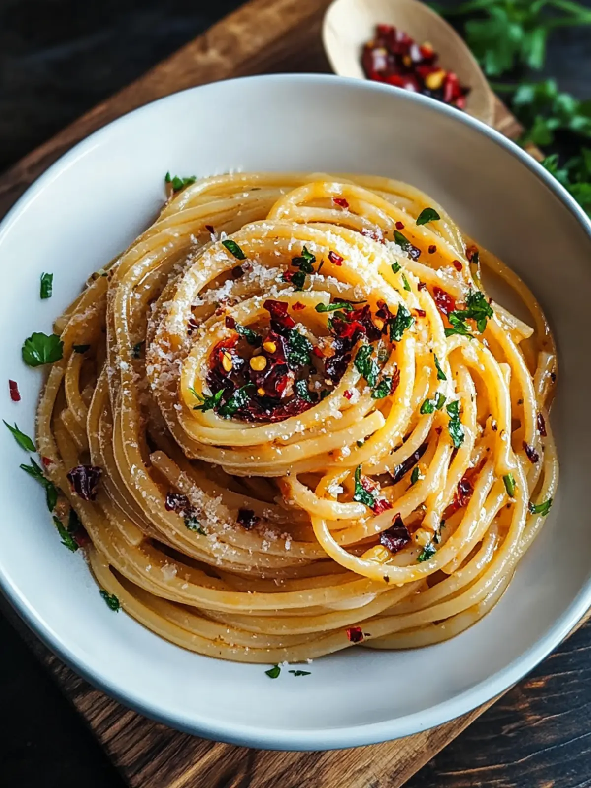 Karamellisierte Zwiebel-Pasta mit Chiliöl