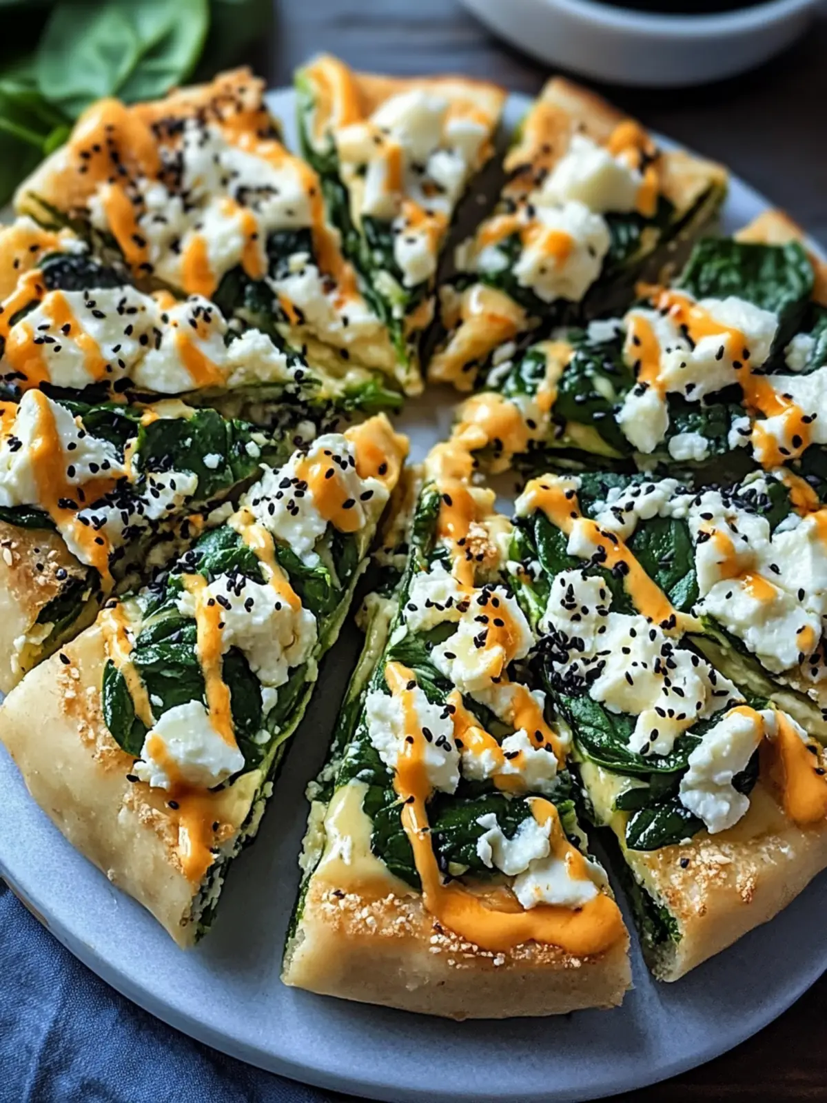 Spinat Feta Blätterteig Zöpfe