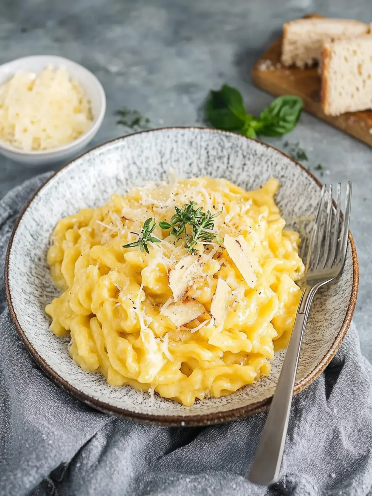 Käse Spätzle mit Fertiggericht