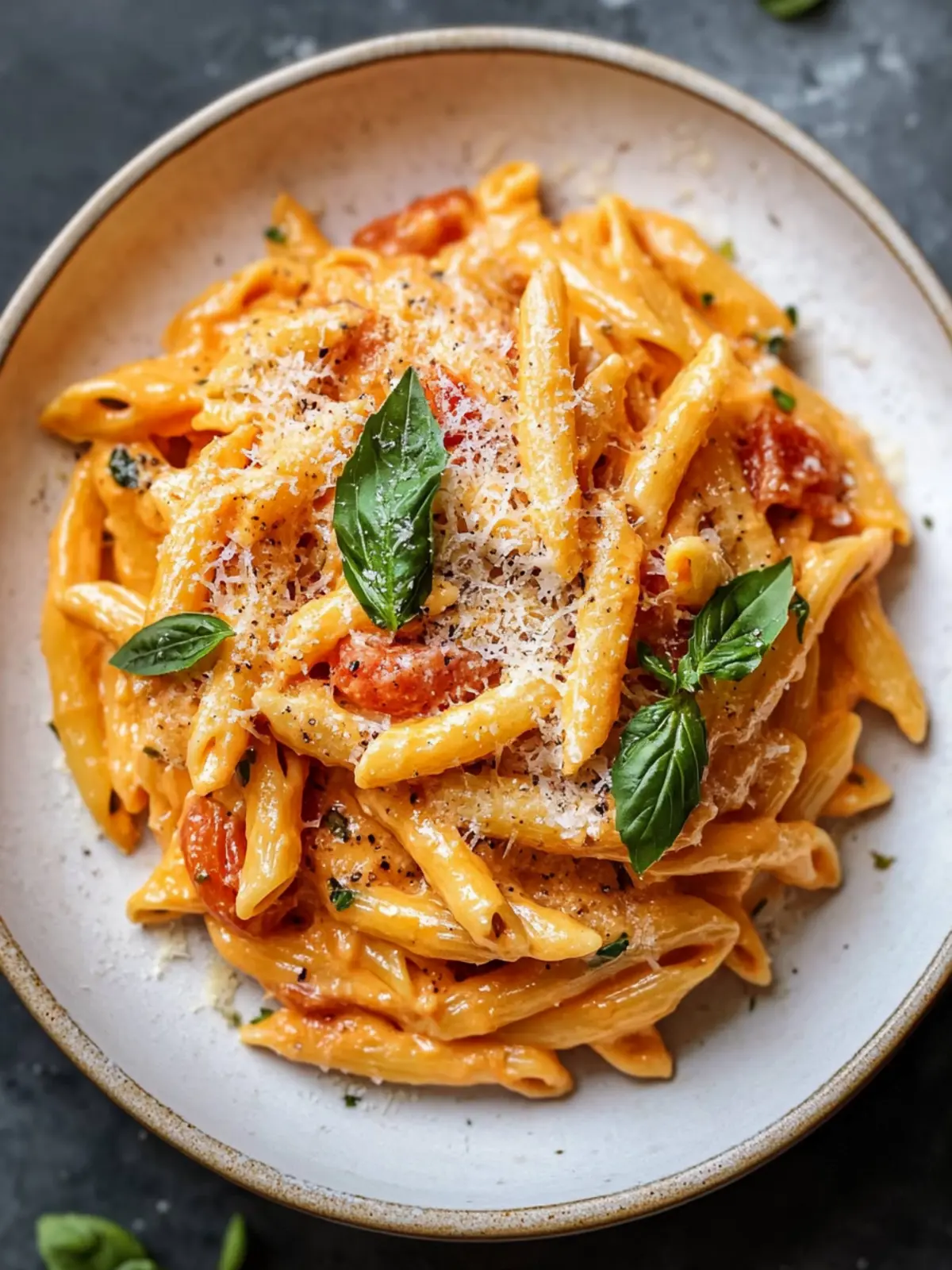 Cremige Tomatennudeln