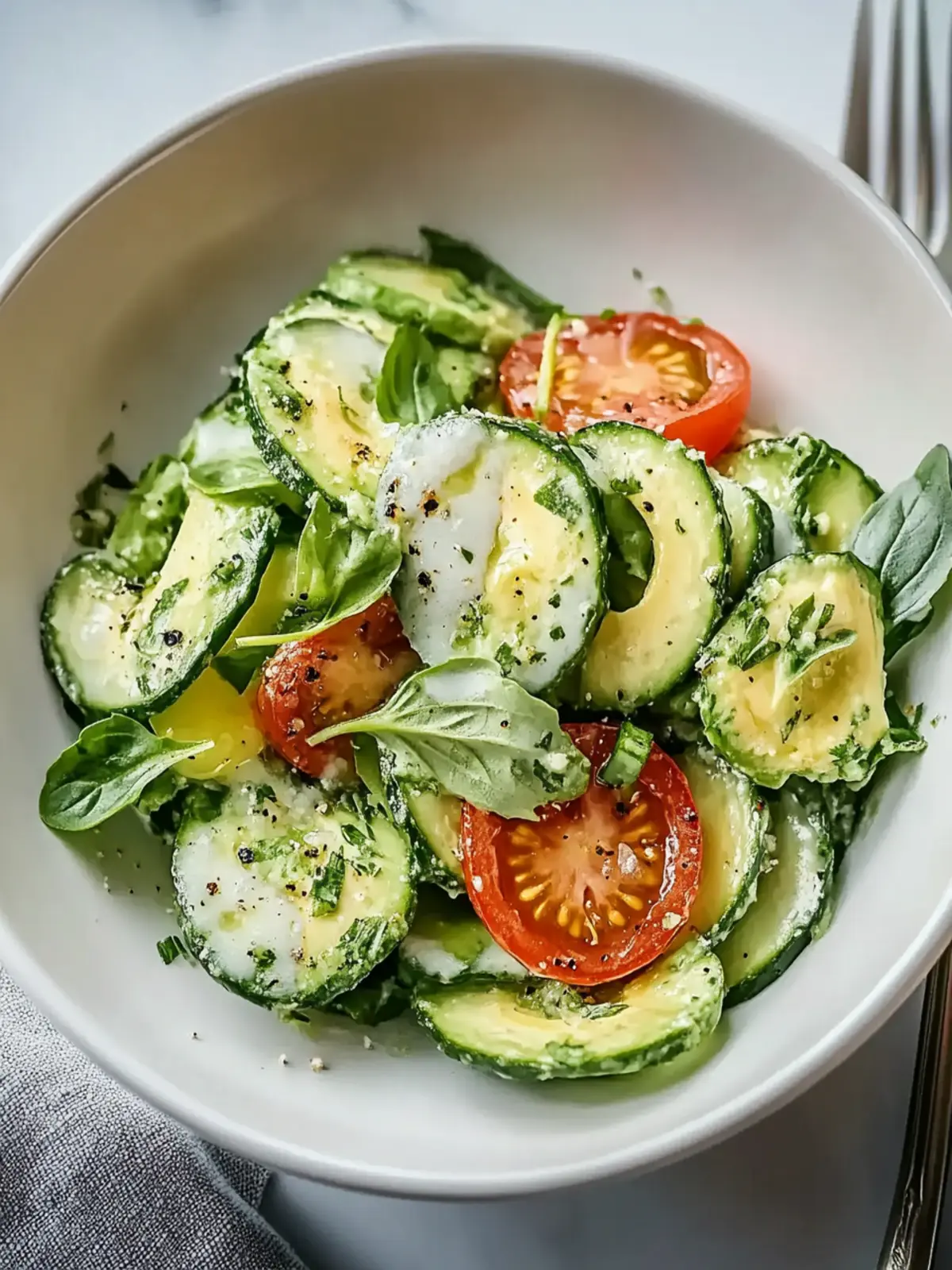 Cremiger Gurken-Avocado-Salat