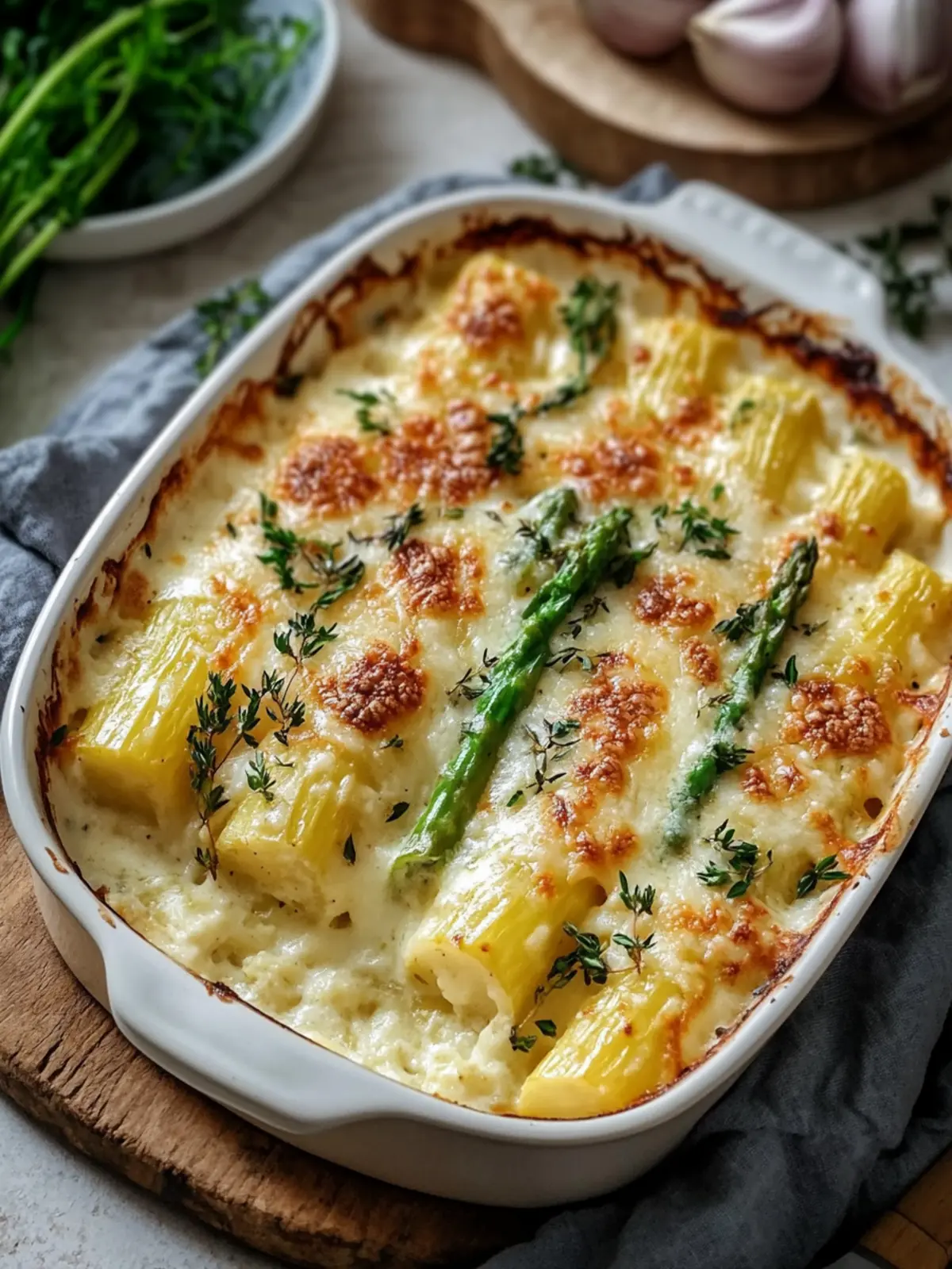 Leckeres Kartoffel-Spargel-Gratin