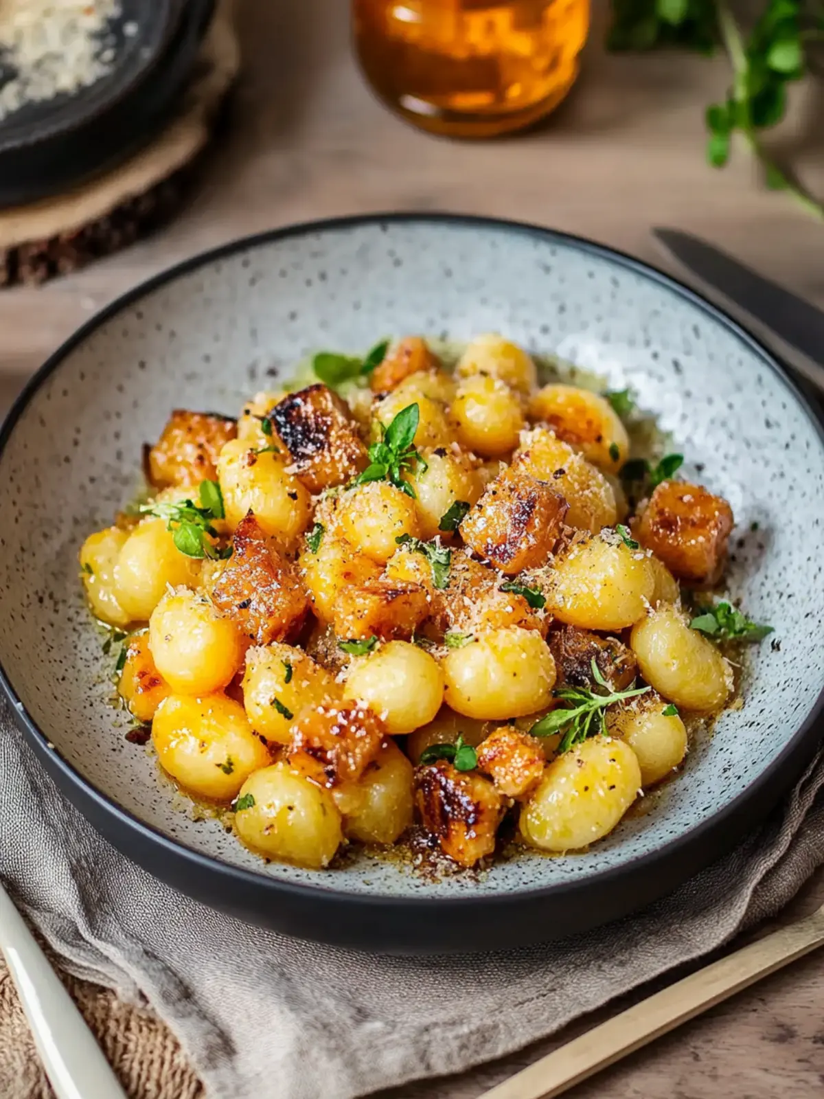 Rosenkohl Gnocchi Pfanne
