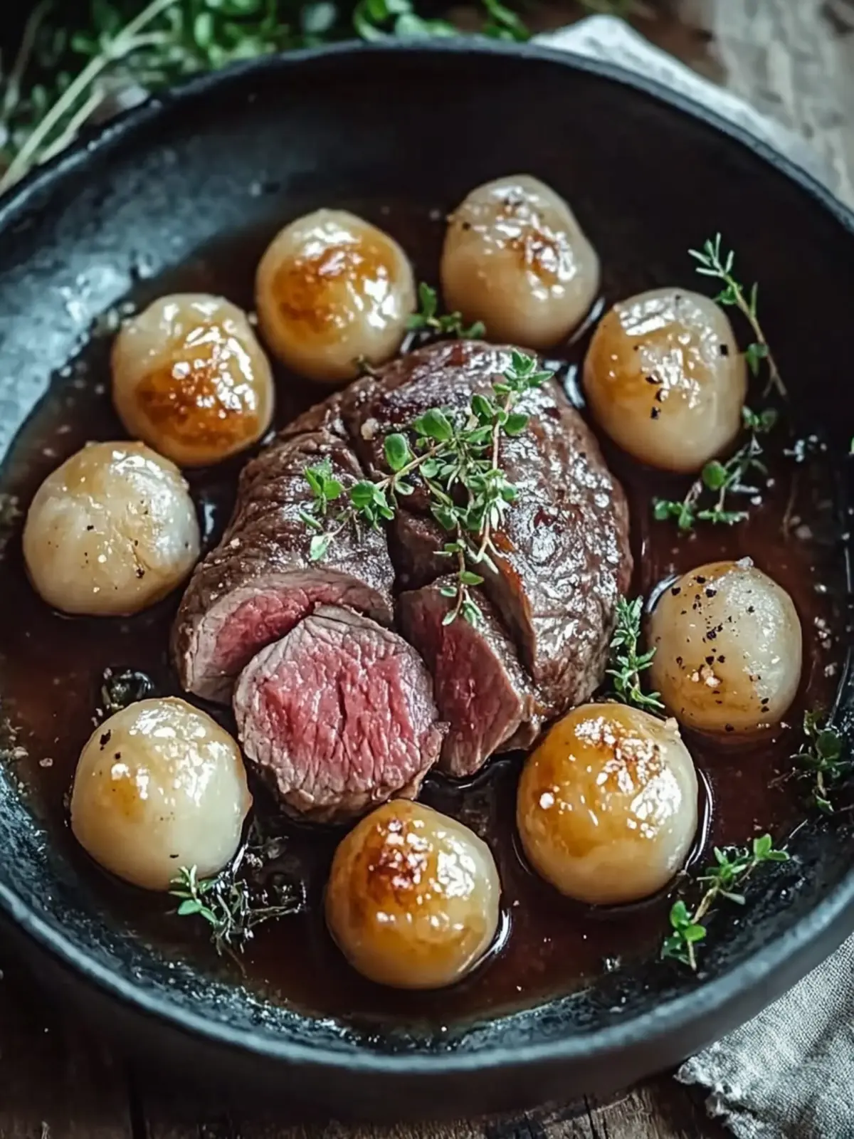 Hackfleisch mit Knödeln