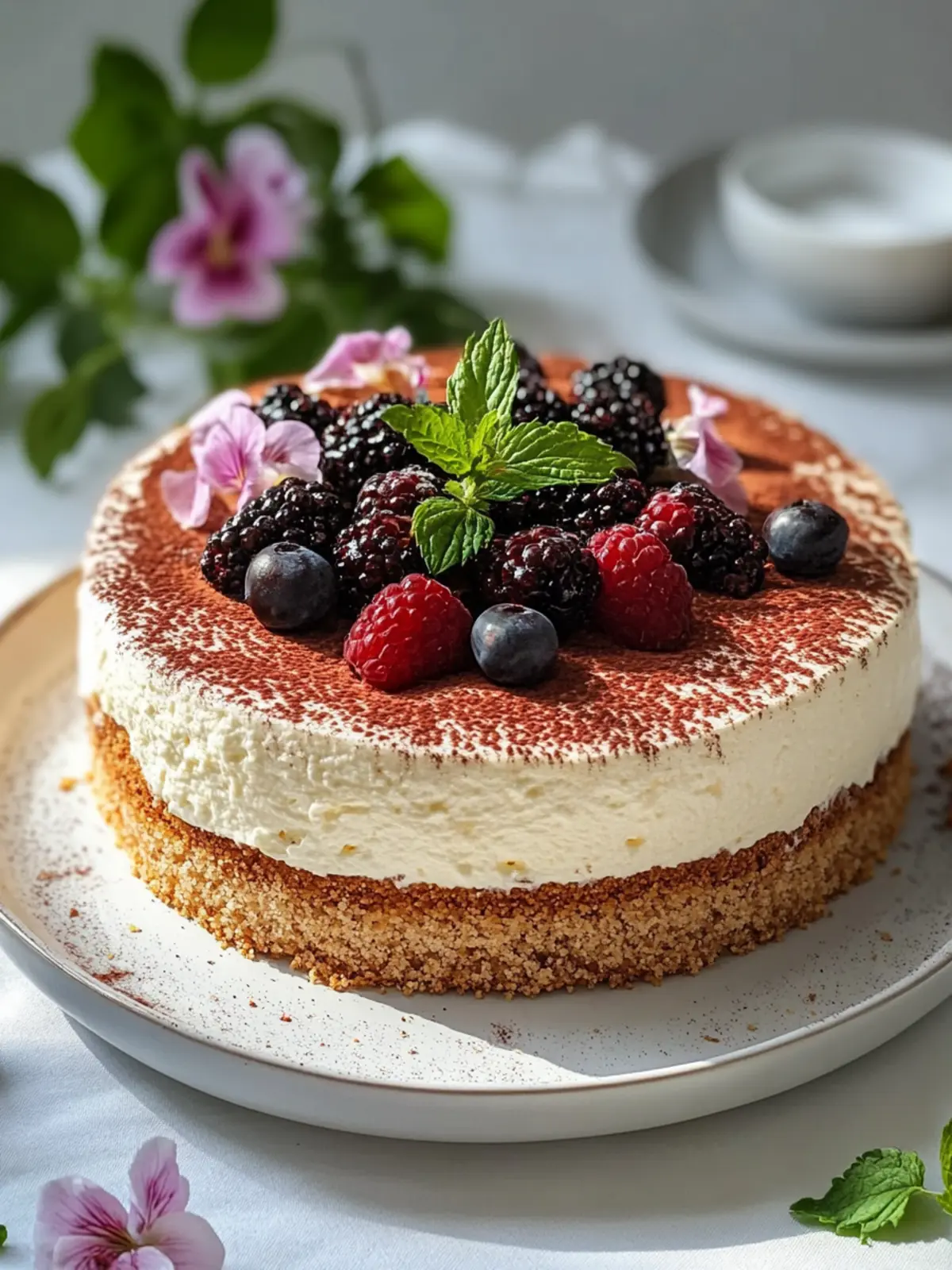 Himnon-alkoholfreies Bier Mascarpone Schichtkuchen