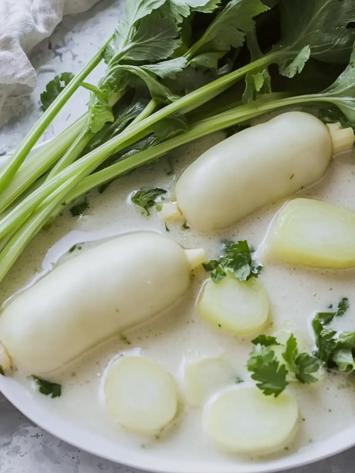 Kohlrabi in Kräutersoße