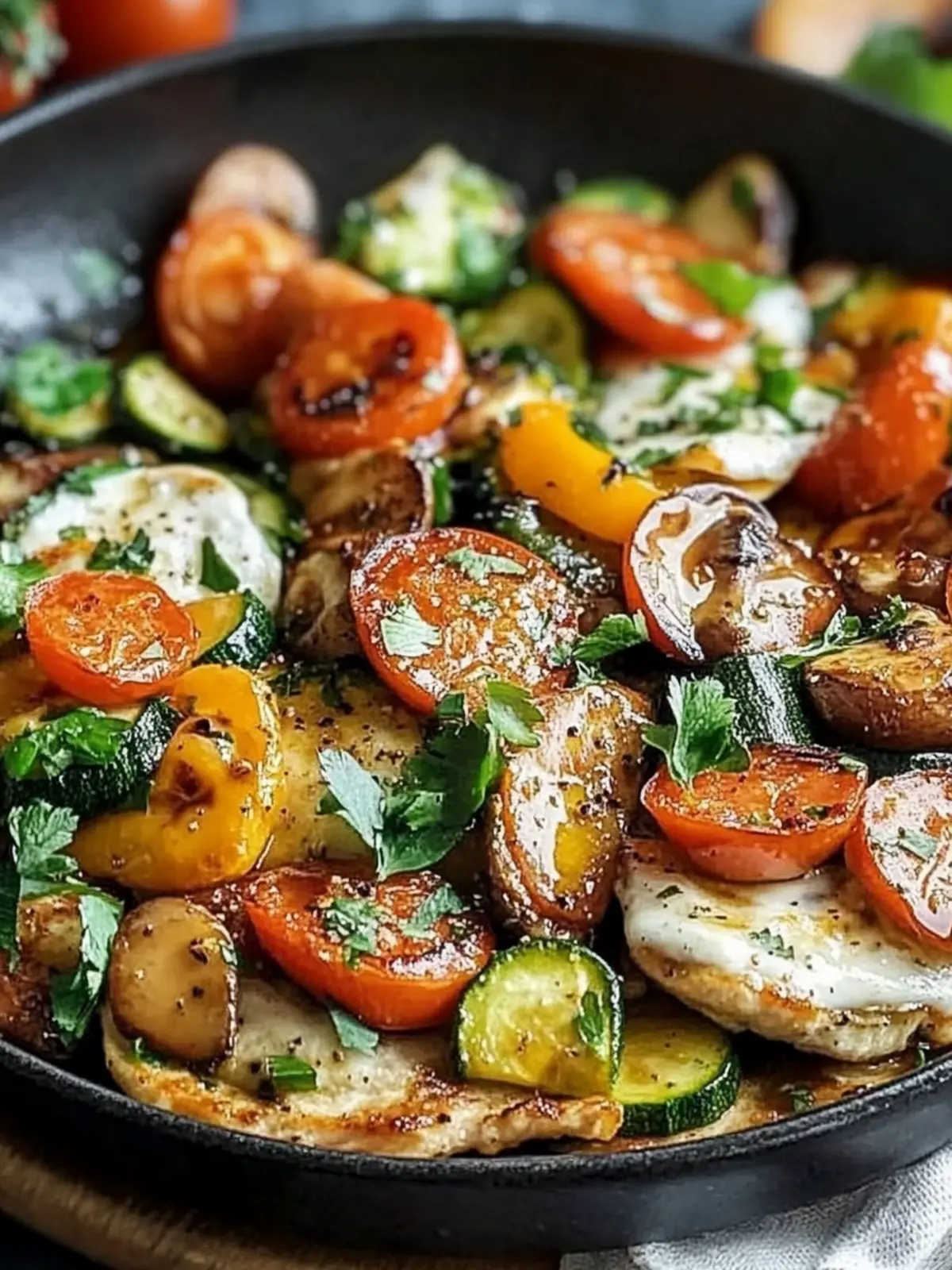 Delicious Low Carb Chicken Pan with Vegetables