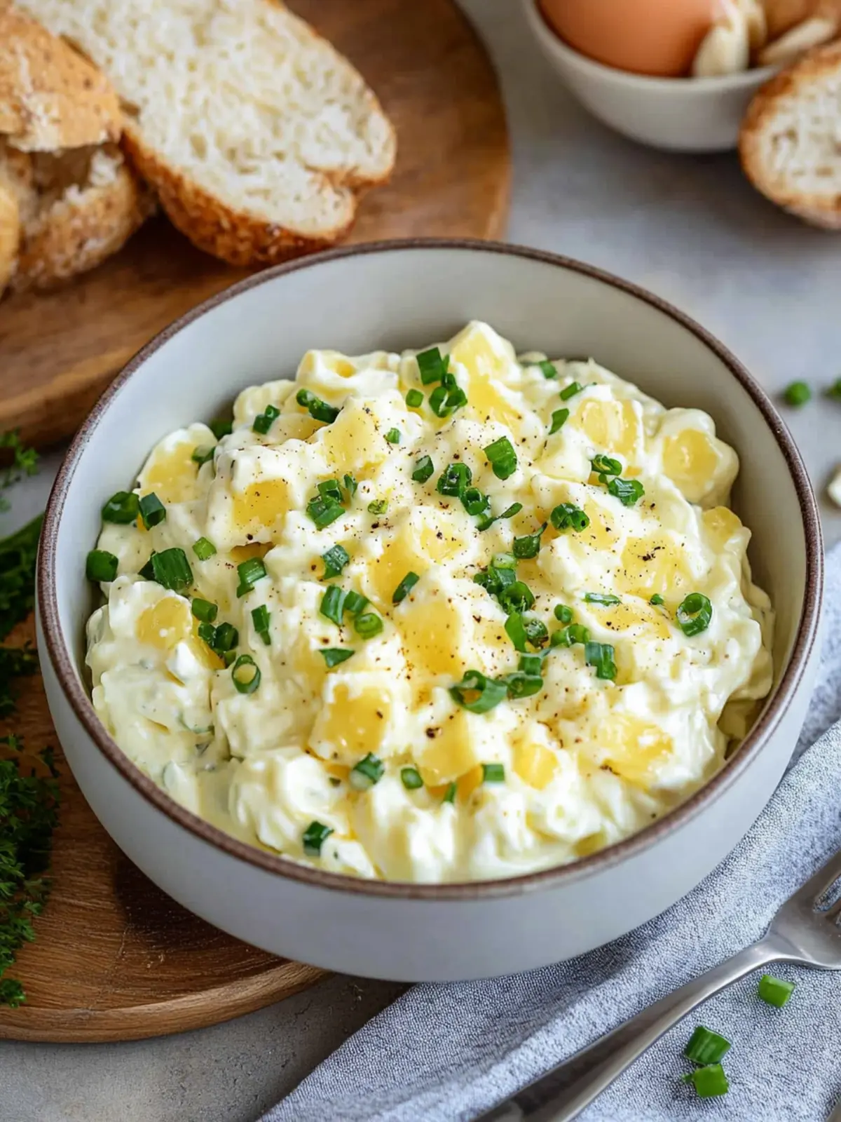 Blitzschneller cremiger Eiersalat mit Mayonnaise