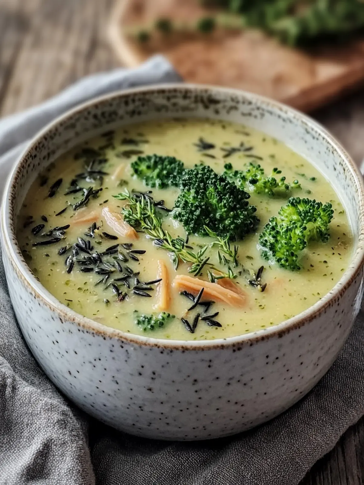 Hühnchen Brokkoli Wildreis Suppe
