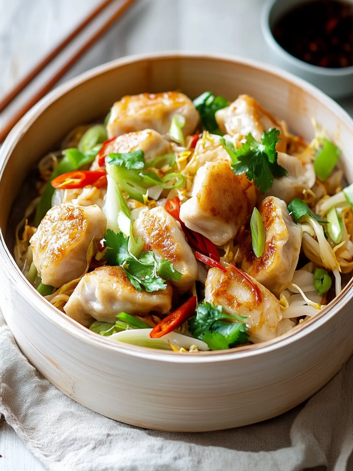 Chinesisches Hühnchen Kohl Pfanne