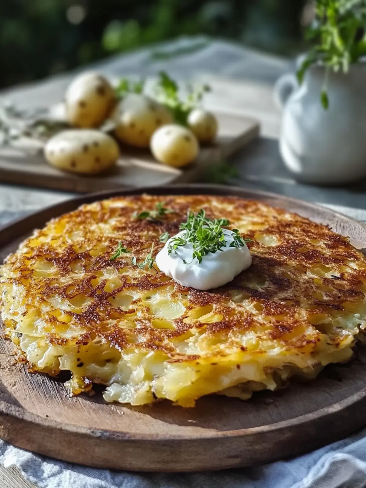 Hüttenkäse, Kartoffelrösti-Auflauf