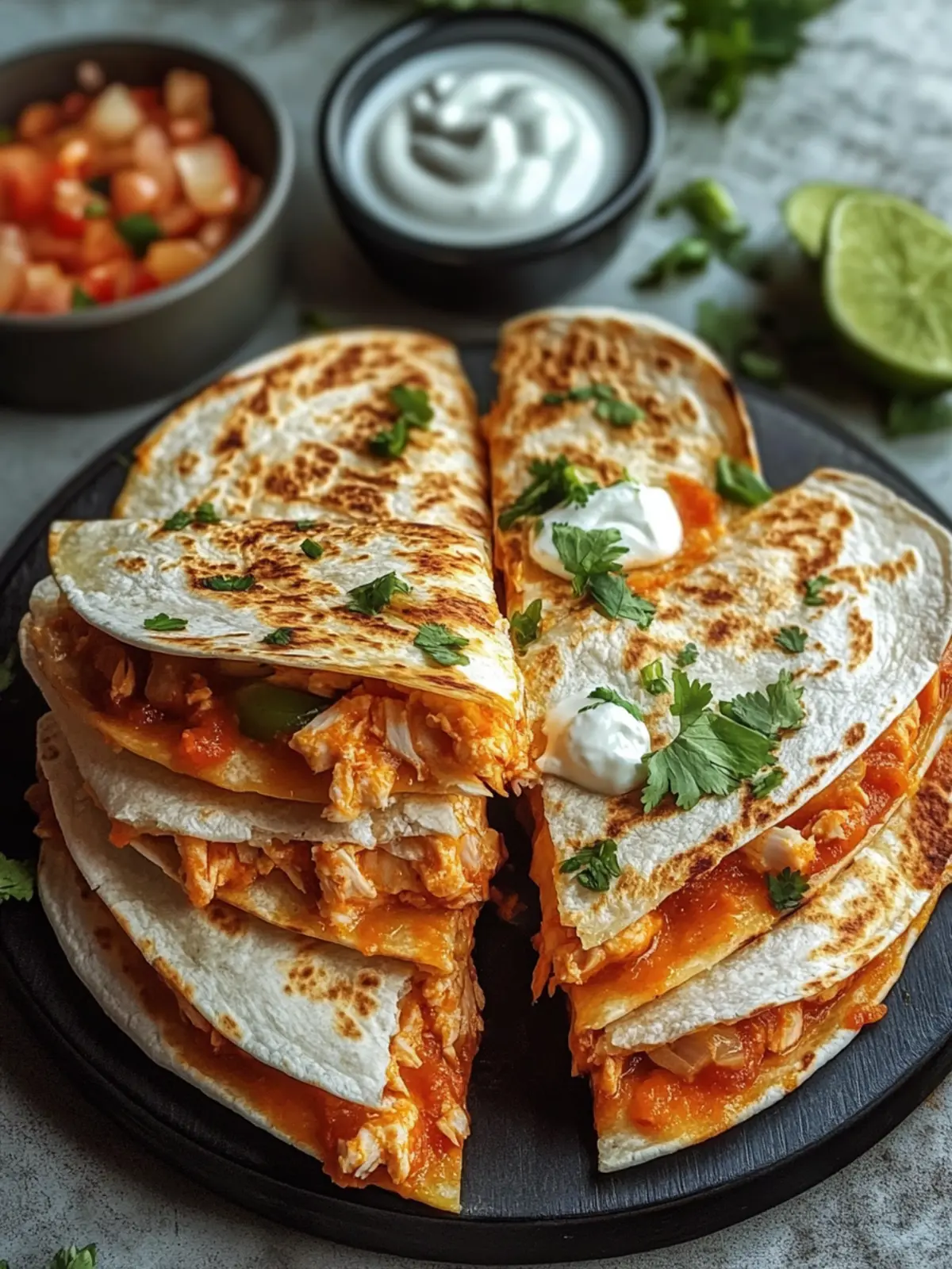 Buffalo-Hühnchen-Quesadillas