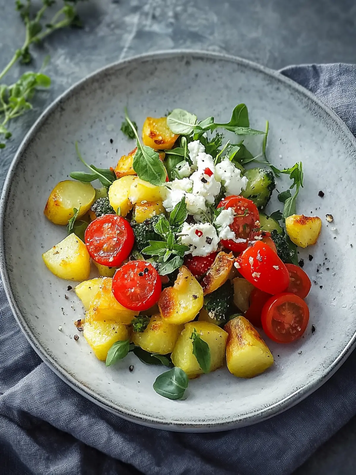 Gesunde vegetarische Kartoffelgerichte