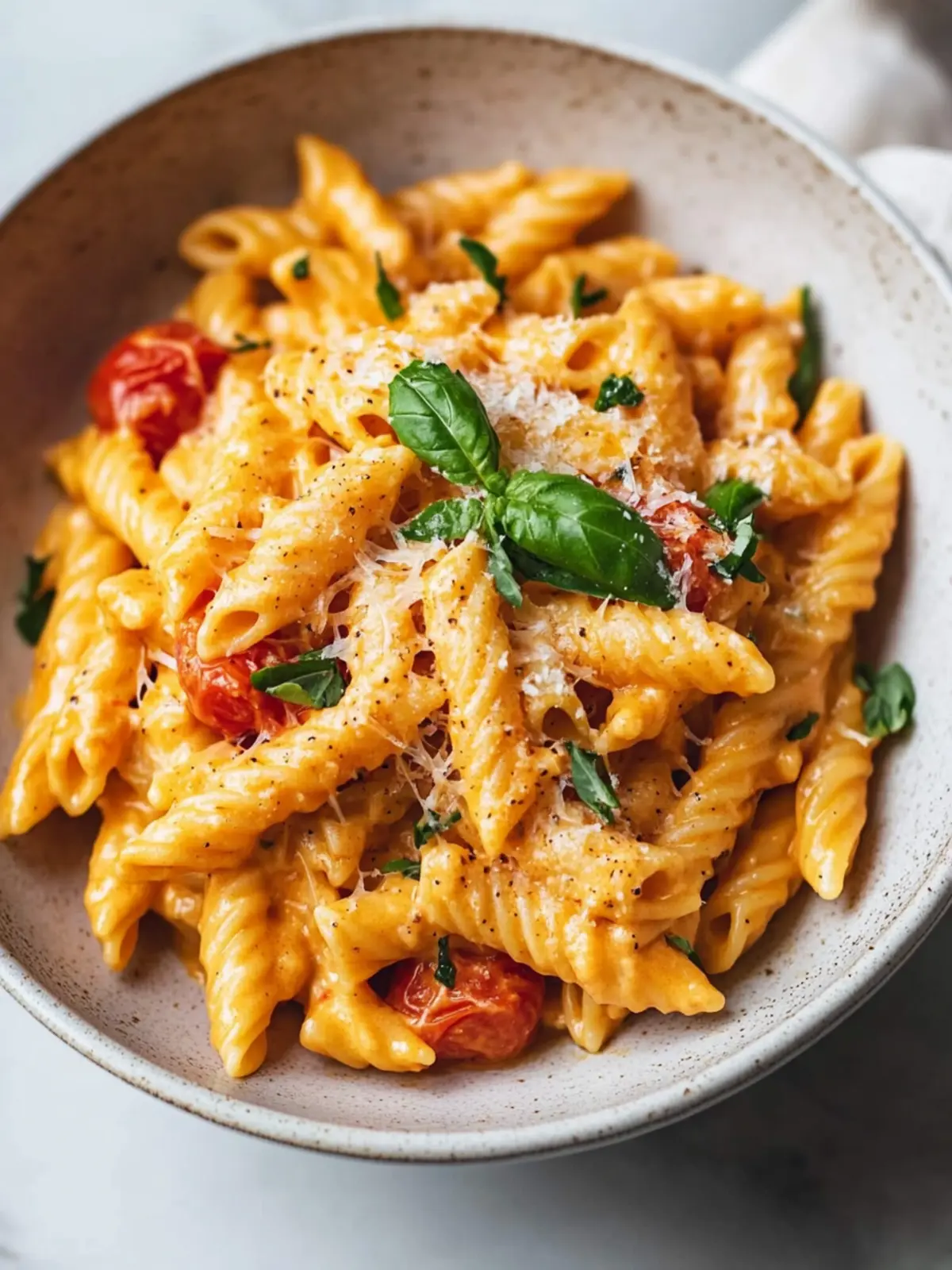 Cremige Tomatennudeln