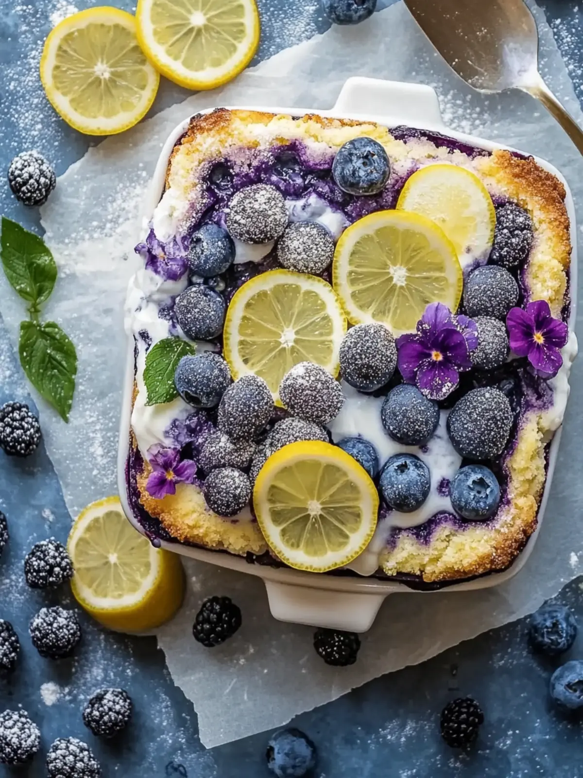 Zitronen-Blaubeer-Dump-Kuchen