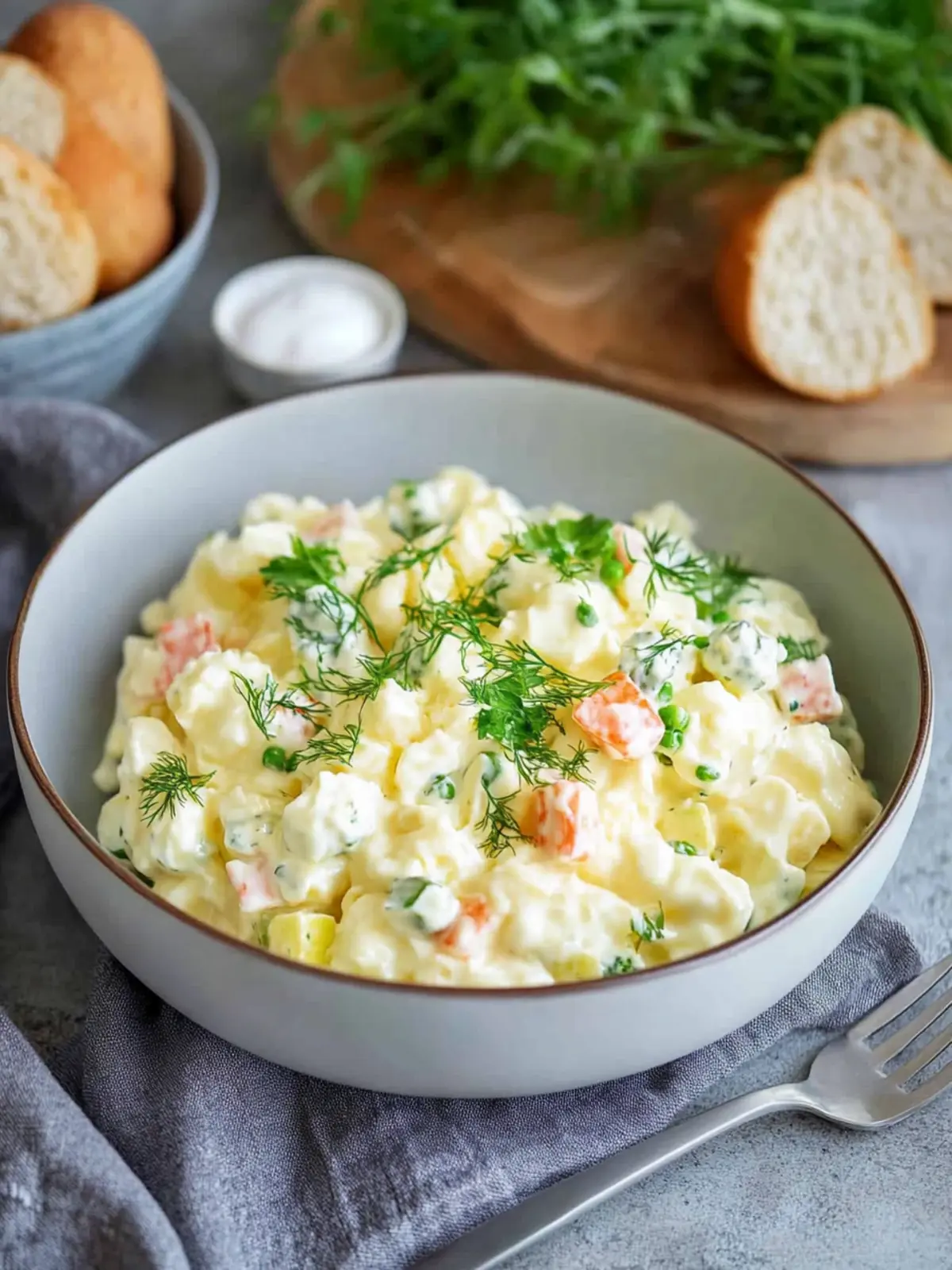 Blitzschneller cremiger Eiersalat mit Mayonnaise