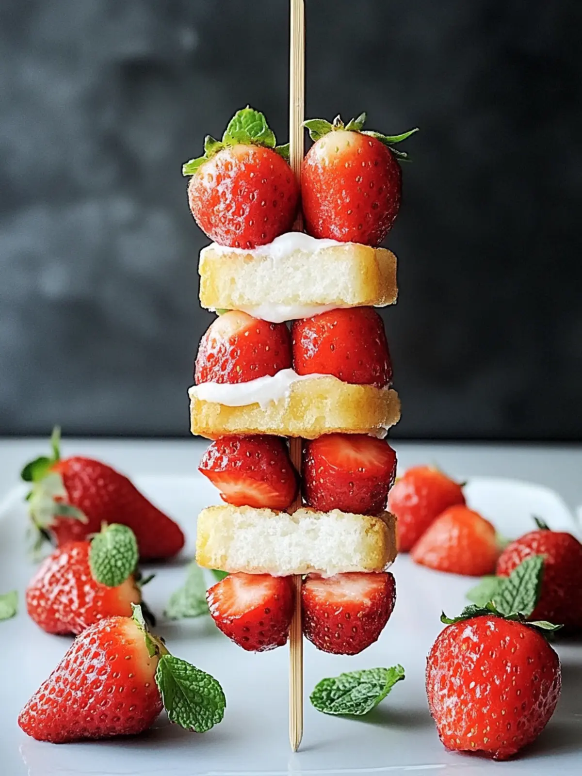 Erdbeer-Shortcake-Kabobs