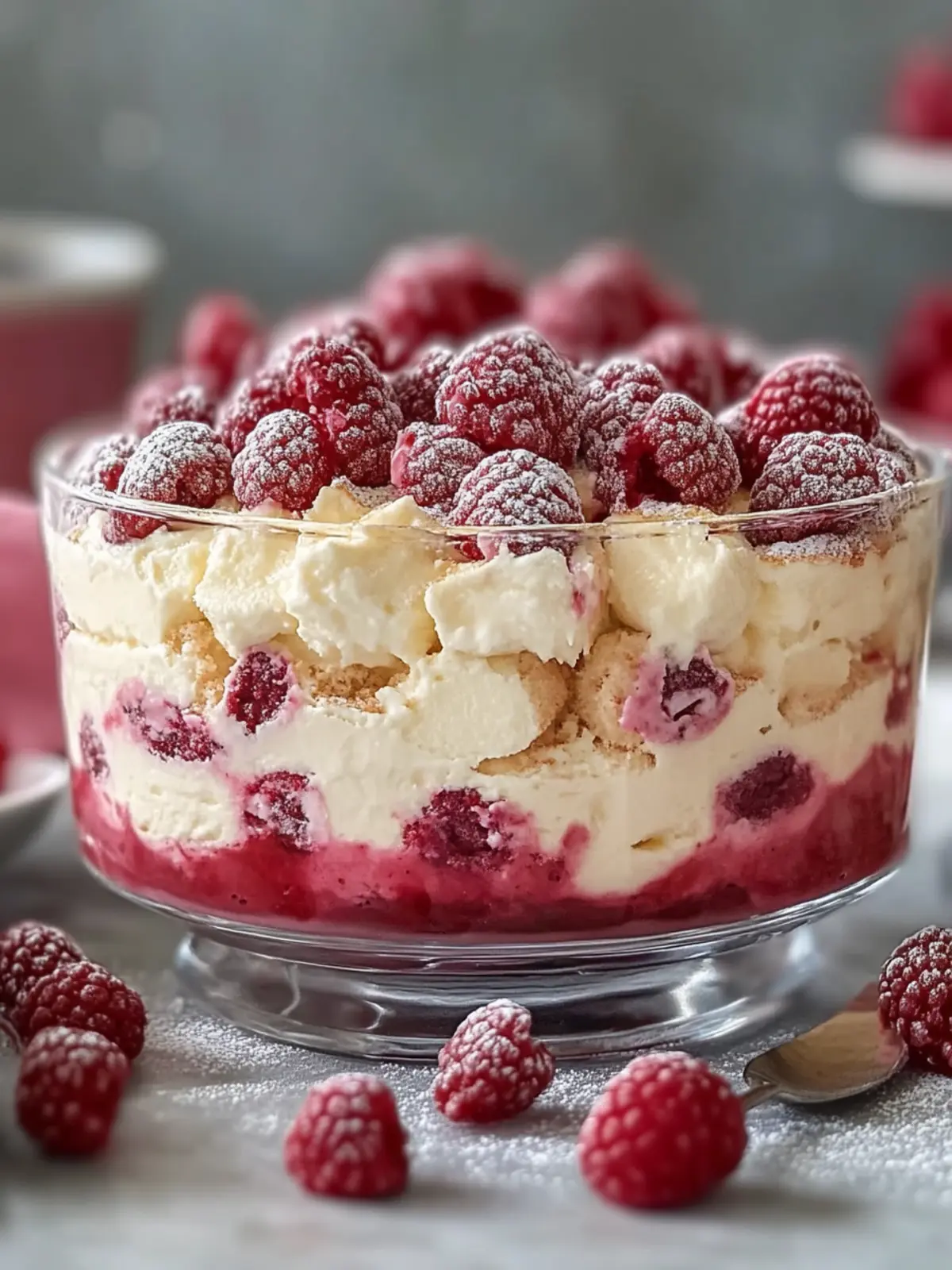 Weiße Schokolade Himbeer Tiramisu