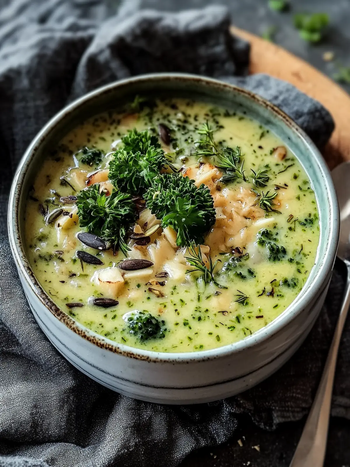 Hühnchen Brokkoli Wildreis Suppe