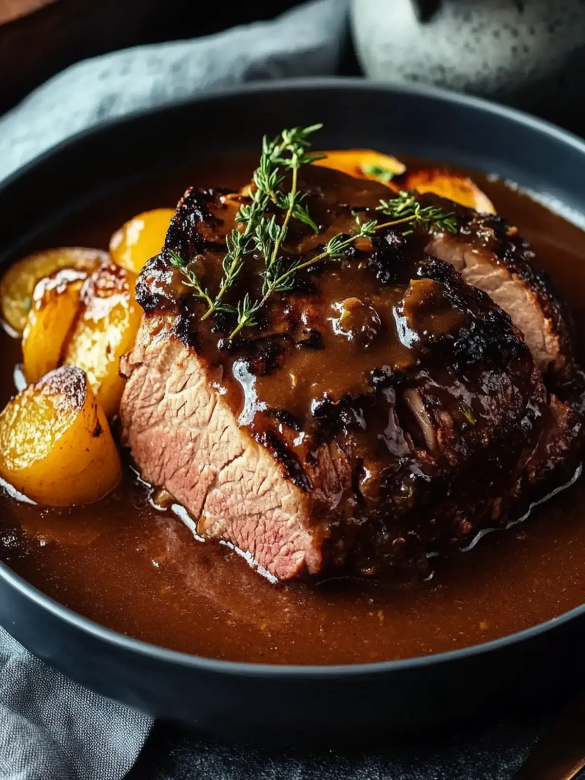 Saftiger Schmorbraten mit viel Sauce