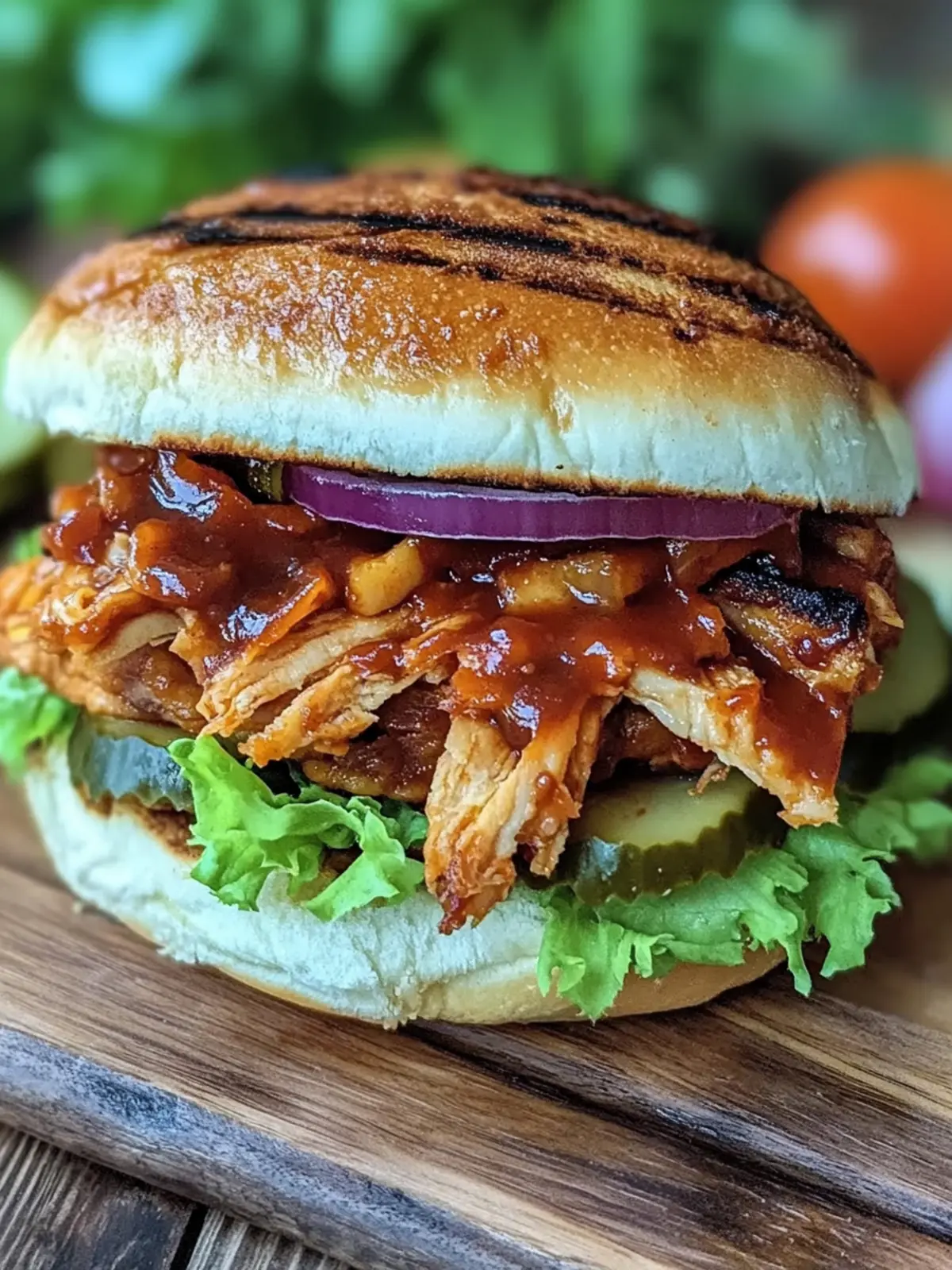 Crockpot BBQ Hähnchenbrötchen