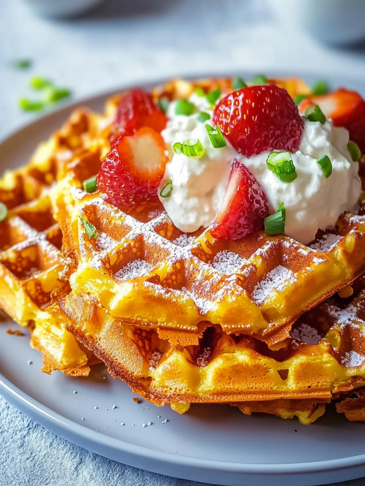 Eier & Käse Hash Brown Waffeln