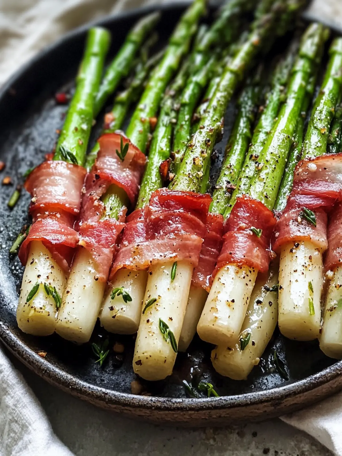 Whole30 Speck umwickelter Spargel