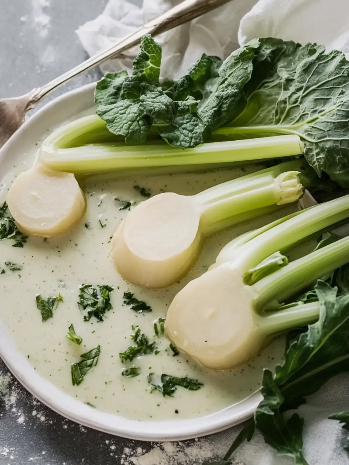 Kohlrabi in Kräutersoße
