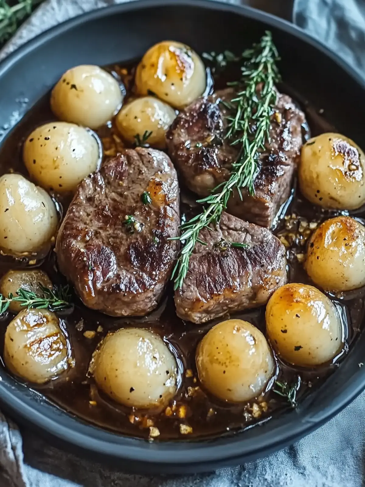 Hackfleisch mit Knödeln