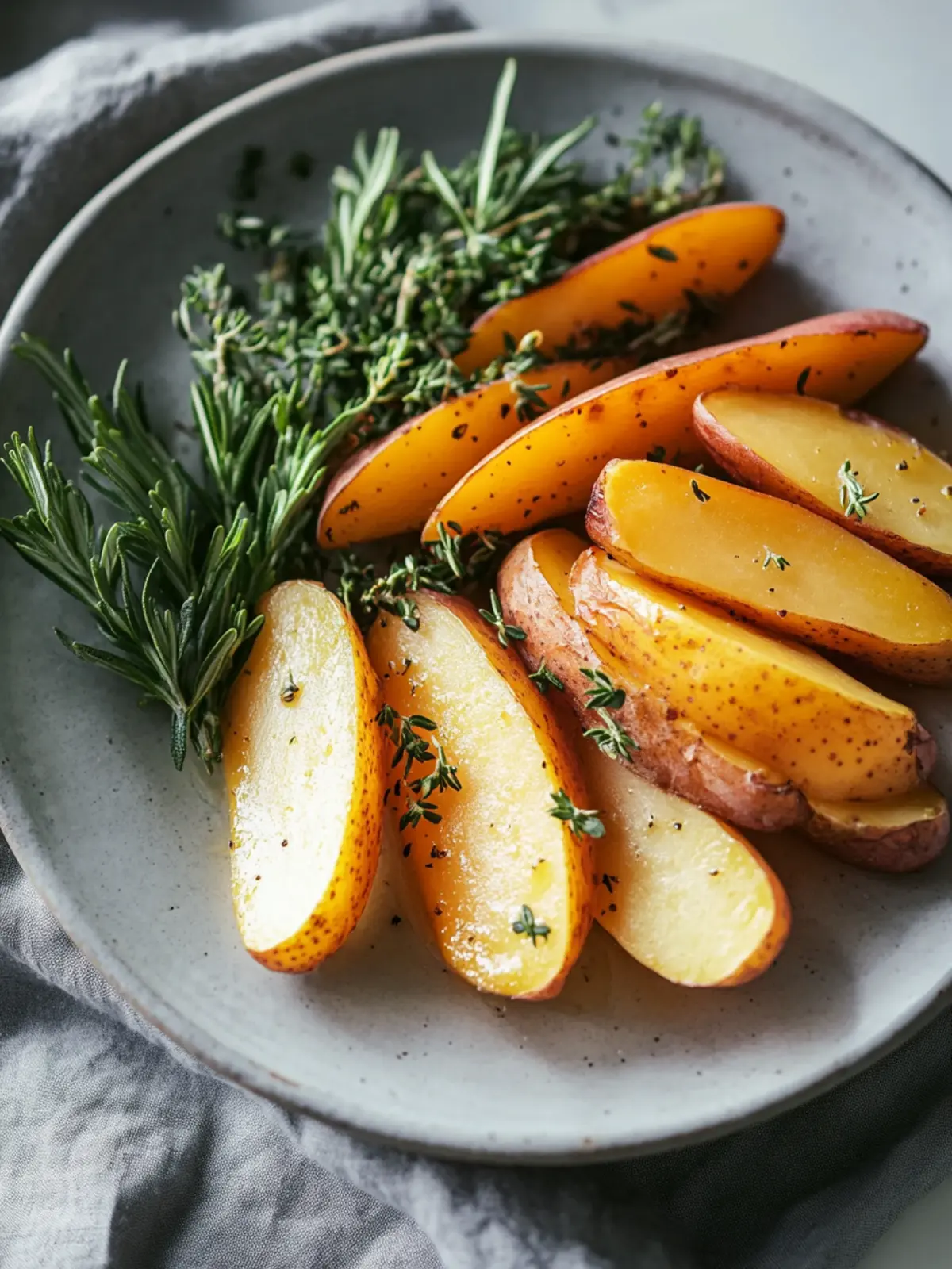 Ofen Süßkartoffel Pommes mit Kräutern