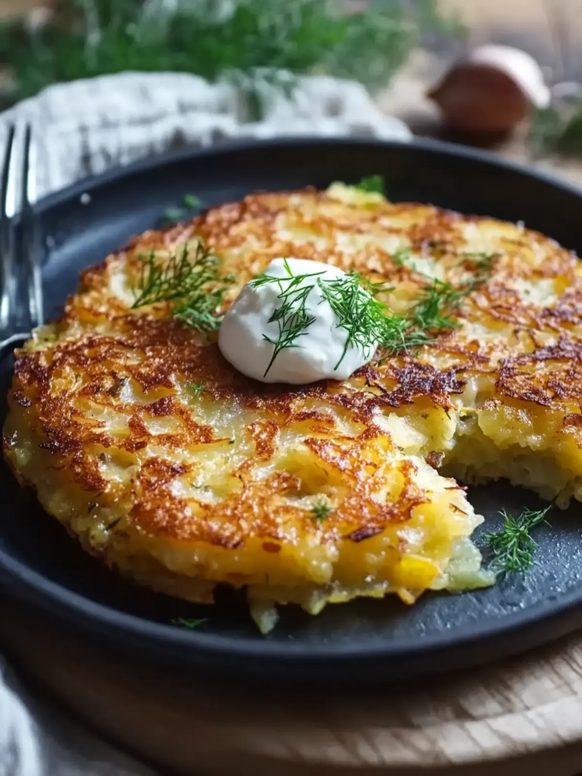 Hüttenkäse, Kartoffelrösti-Auflauf