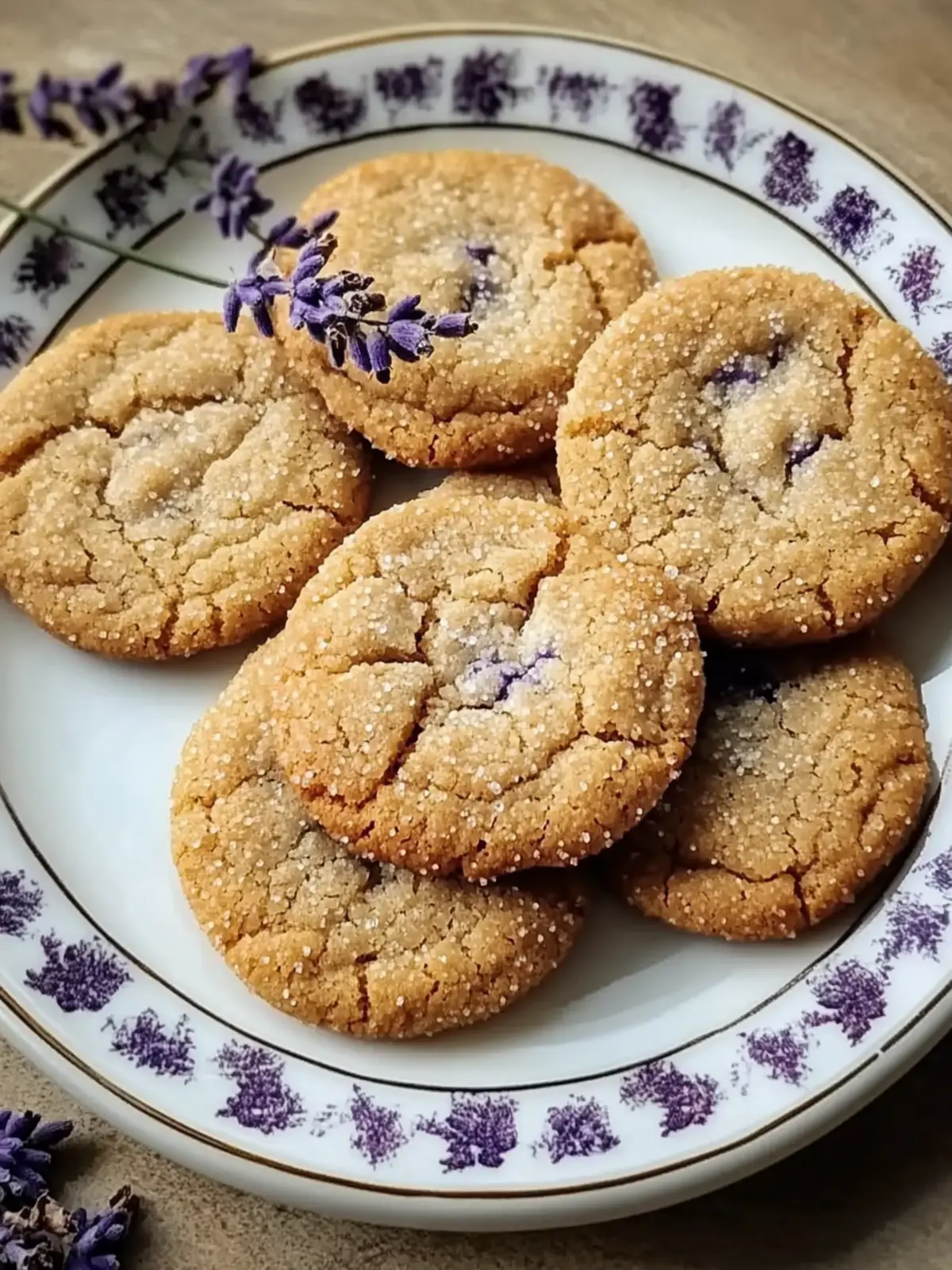 Lavendel Honig Knusper Kekse