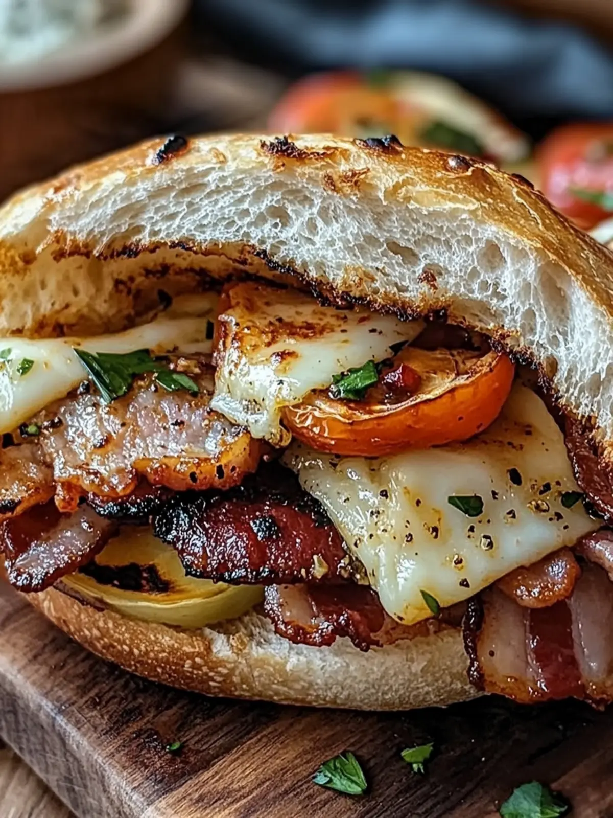 Gegrilltes Hähnchen Bacon Pepper Jack Ciabatta