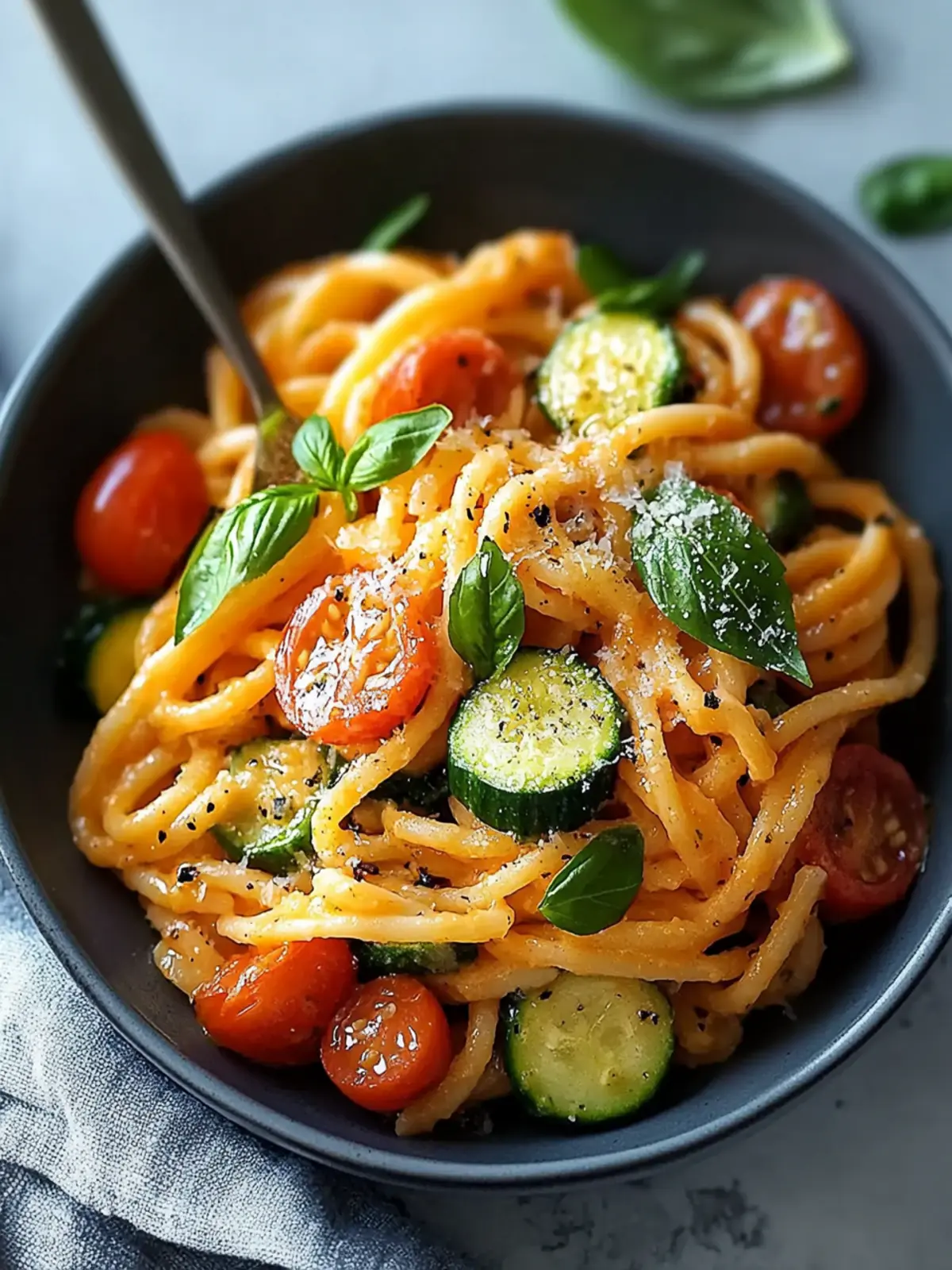 Tomaten Zucchini Pasta
