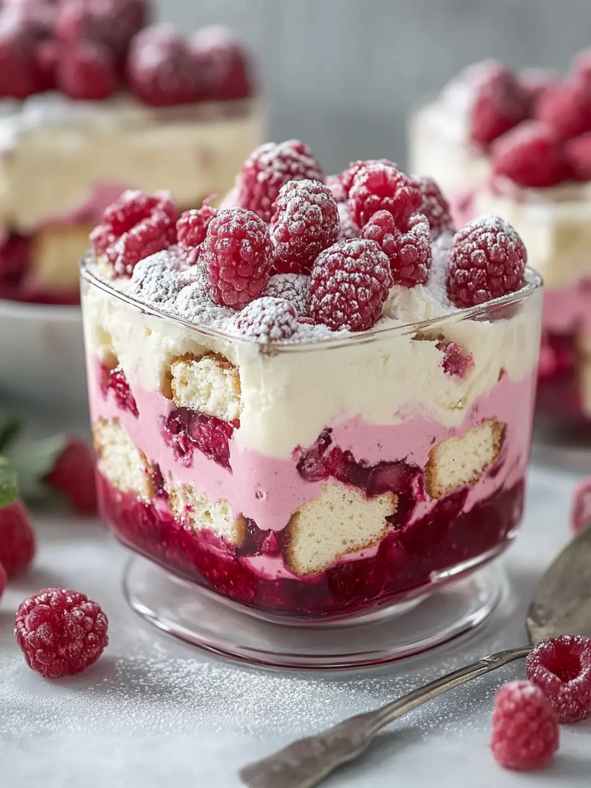 Weiße Schokolade Himbeer Tiramisu