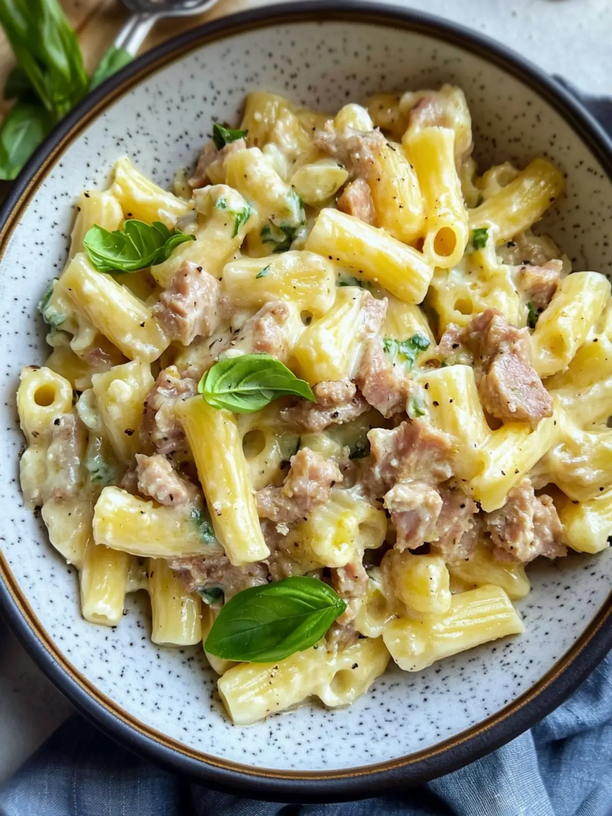 Käse-Lauch Pasta mit Hackfleisch