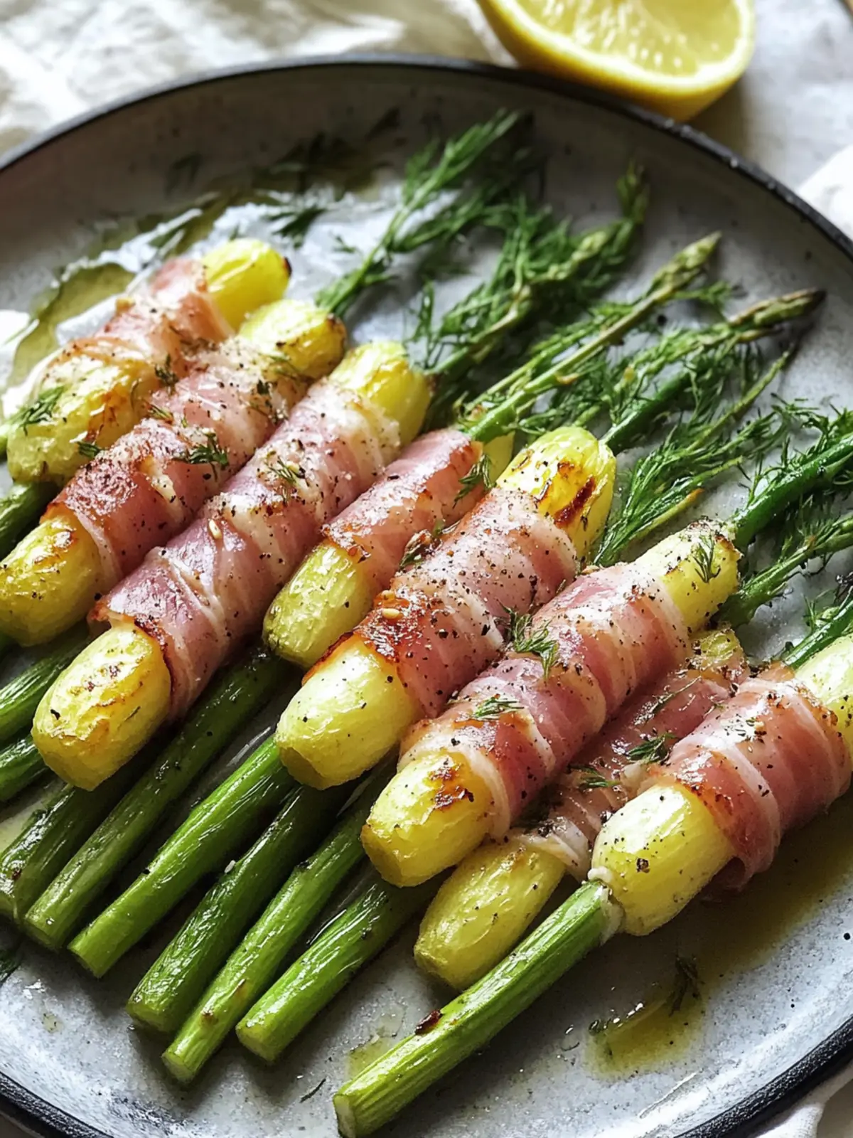 Whole30 Speck umwickelter Spargel