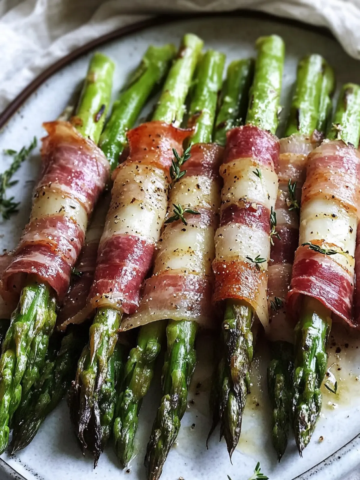 Whole30 Speck umwickelter Spargel
