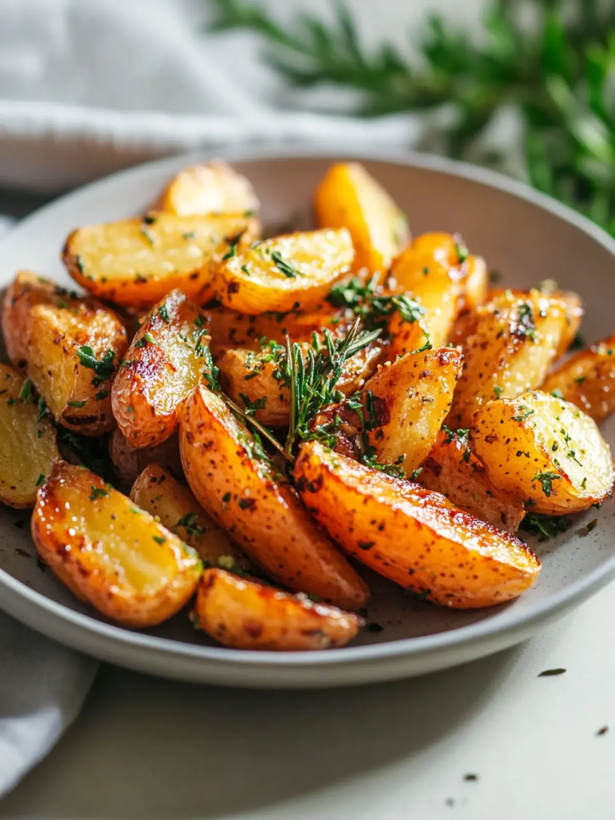 Ofen Süßkartoffel Pommes mit Kräutern