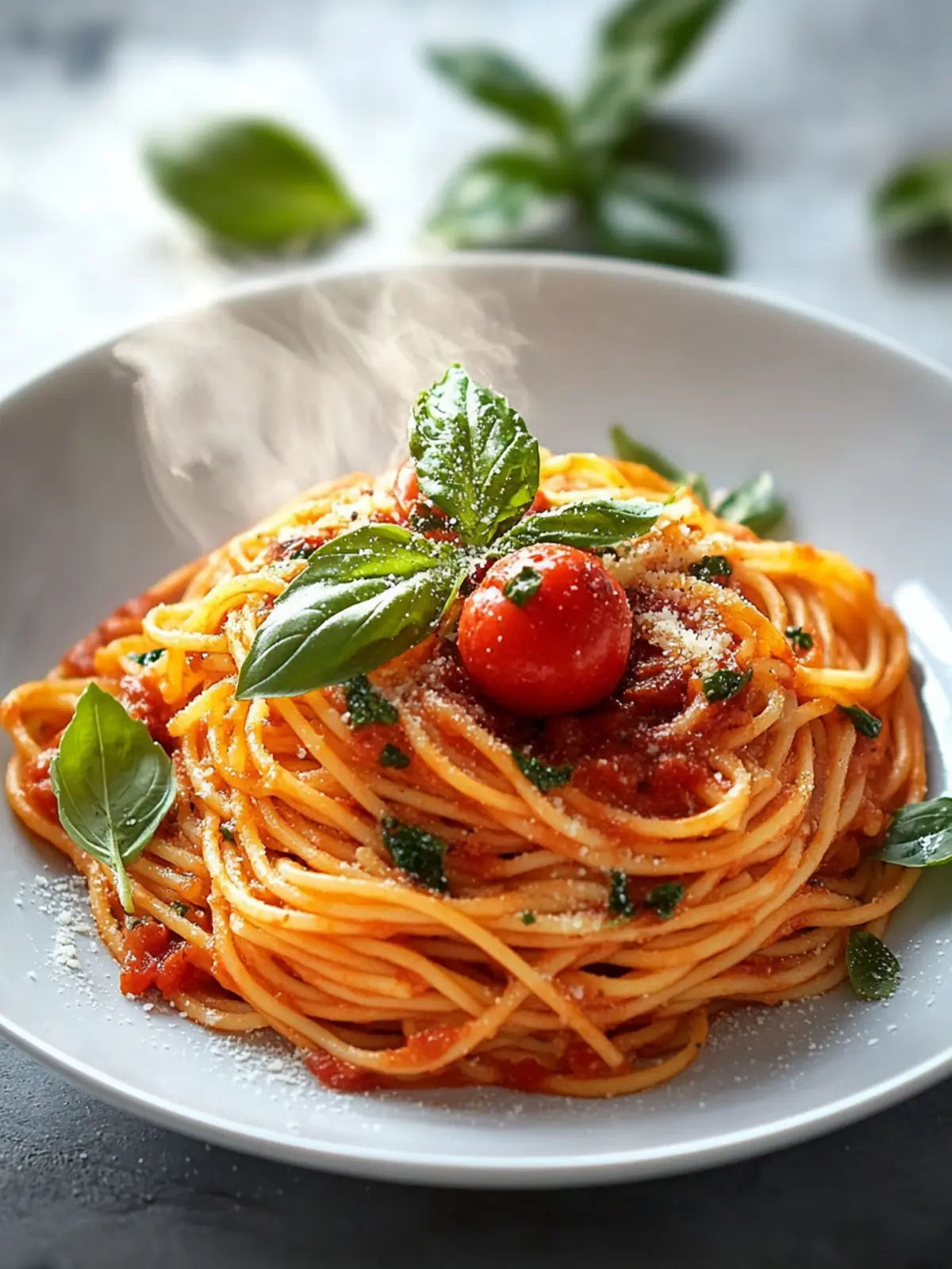 Ein-Topf-Spaghetti mit cremiger Tomatensauce