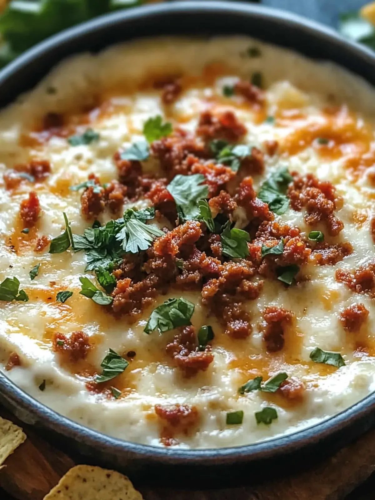 Cremiger Queso Blanco Dip mit Chorizo