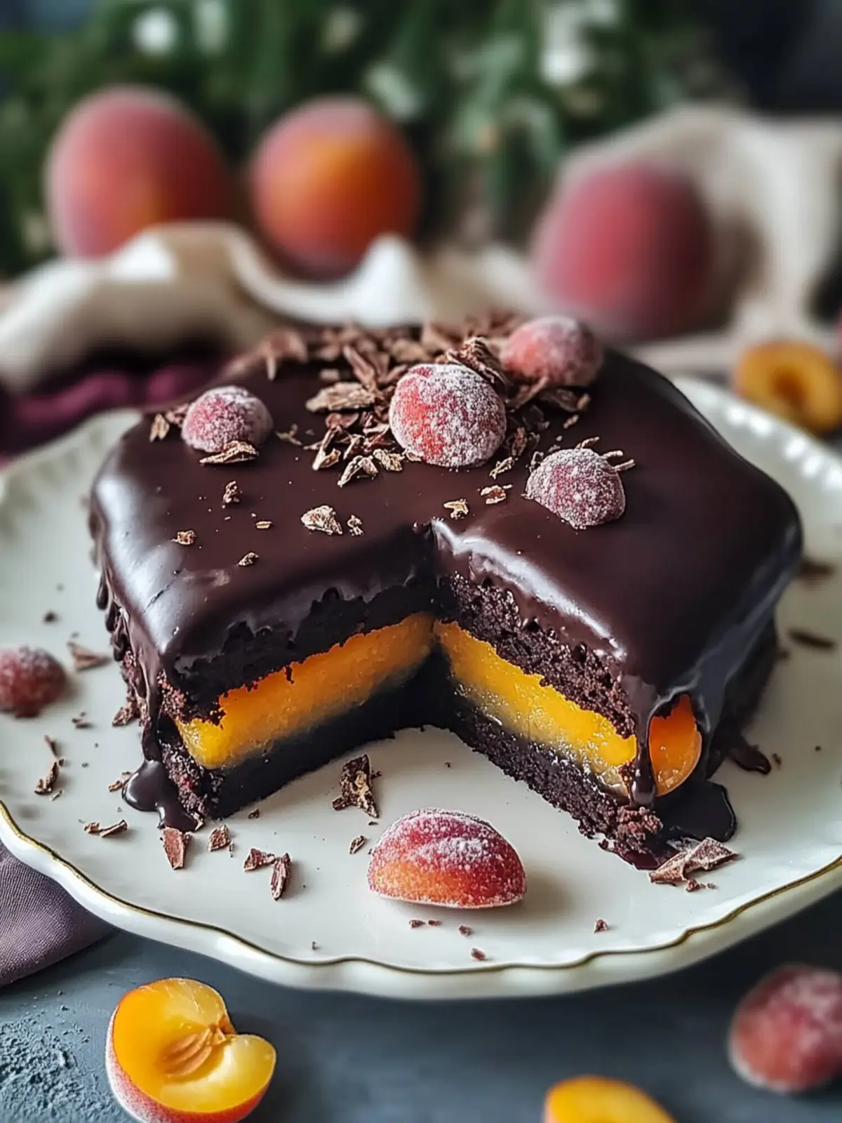 Sacher-Kekse mit Aprikosen und Mandeln