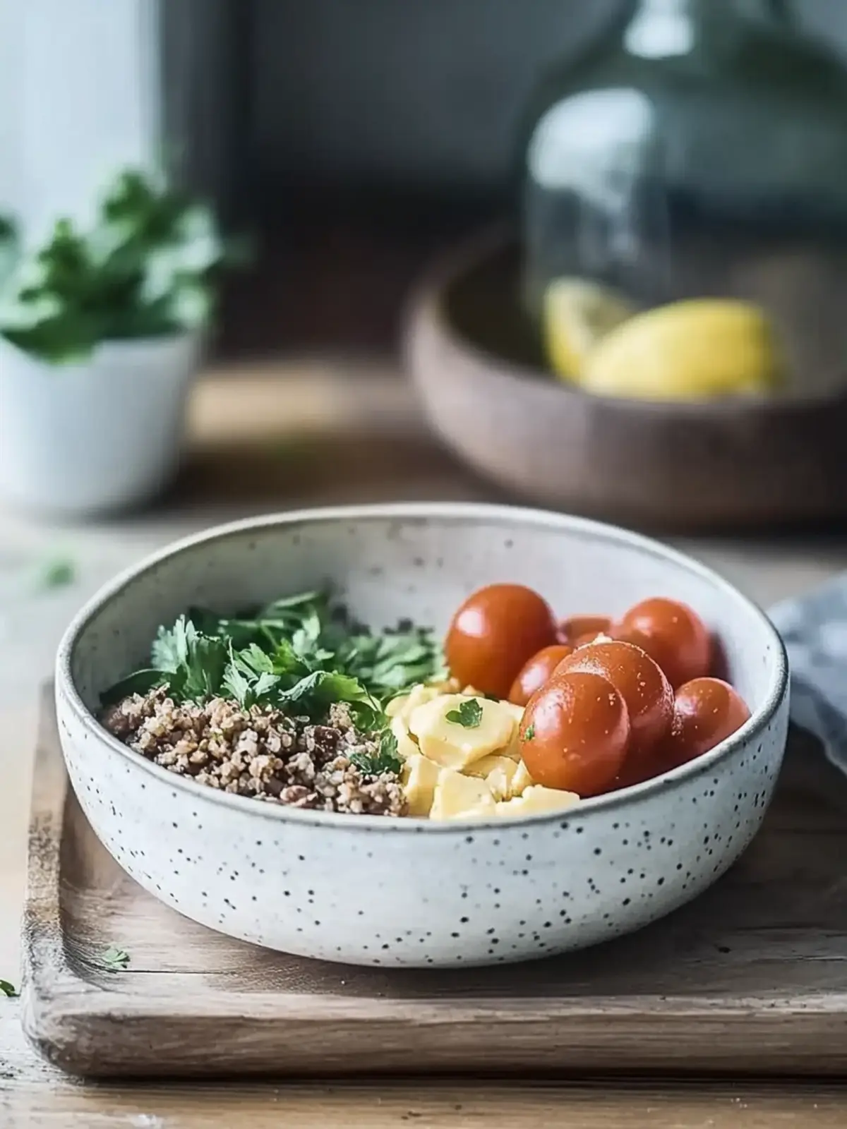 Frühstücks-Rührei-Mahlzeit-Prep-Schalen