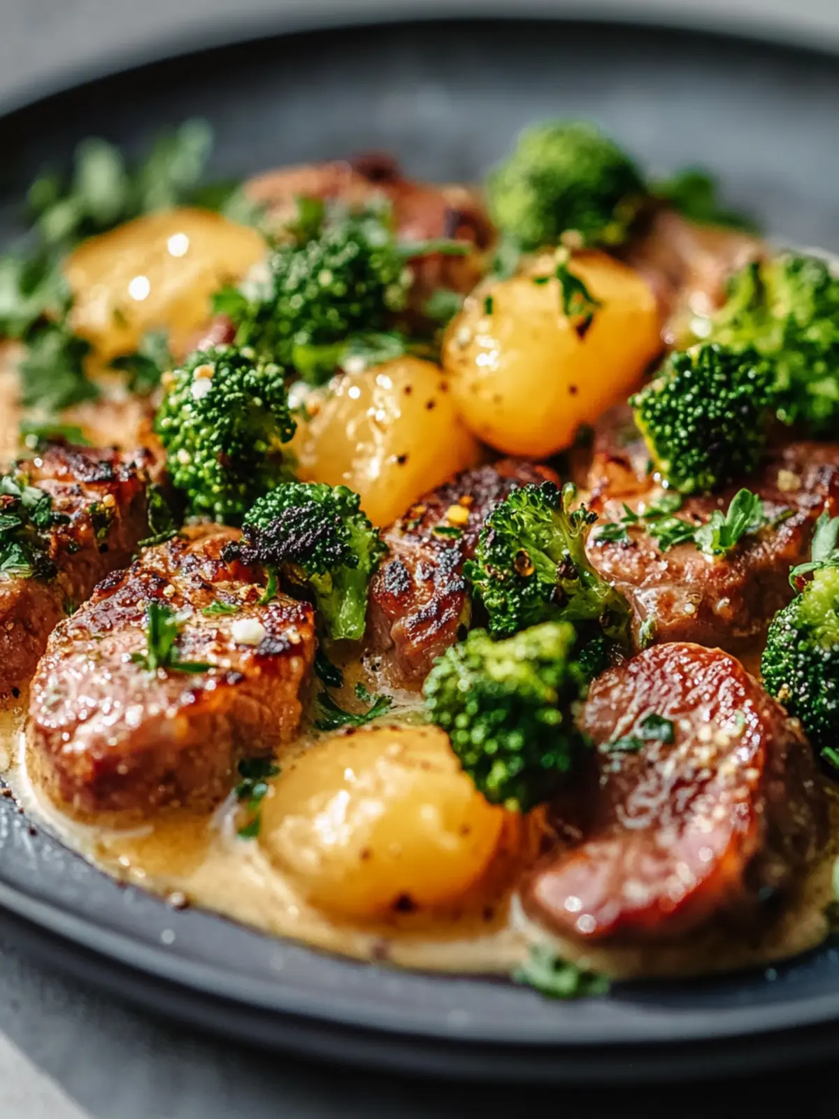 Saftiges Rindfleisch mit Gemüse aus dem Ofen