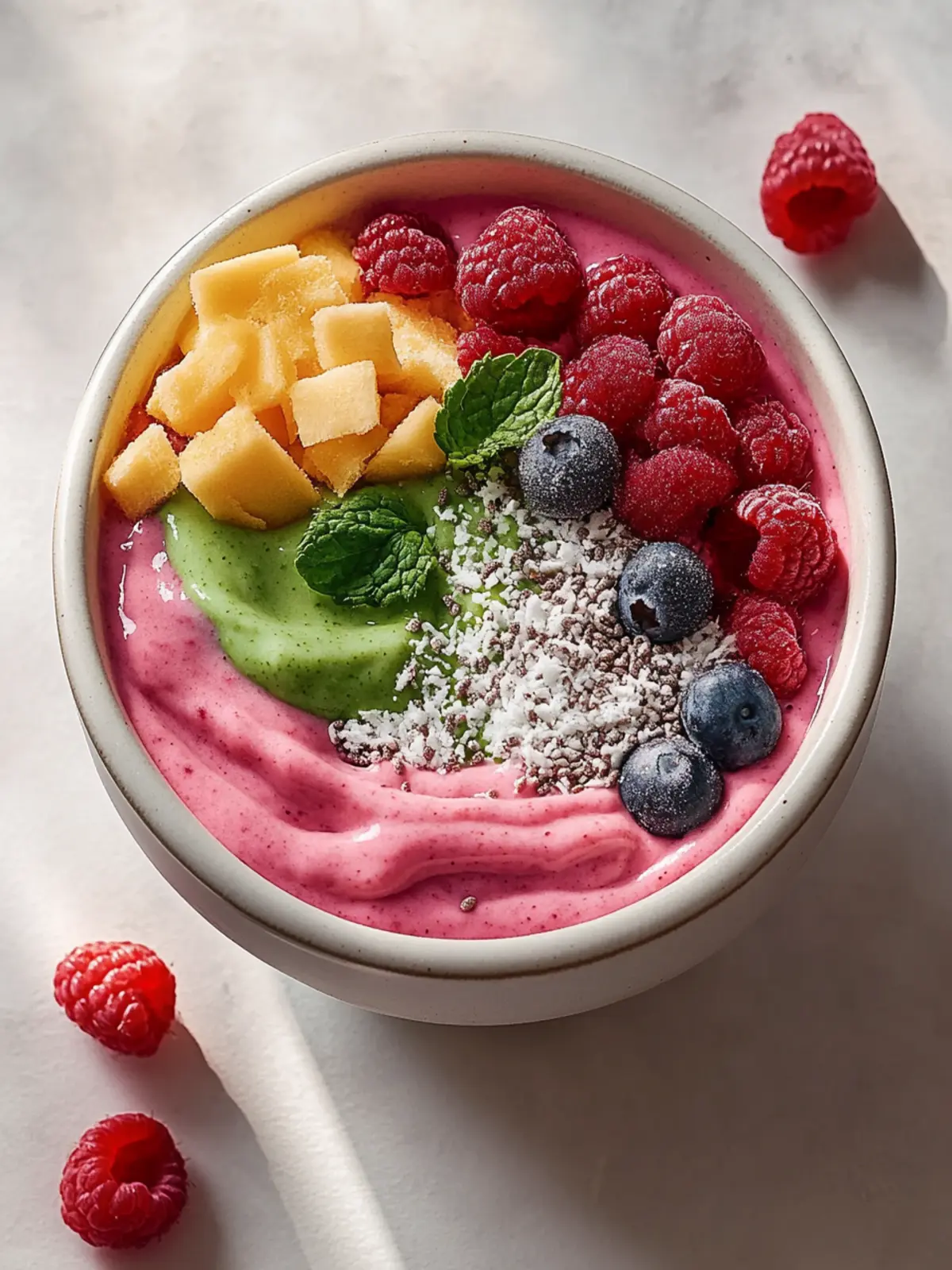 Bunte Smoothie Bowls dekorieren