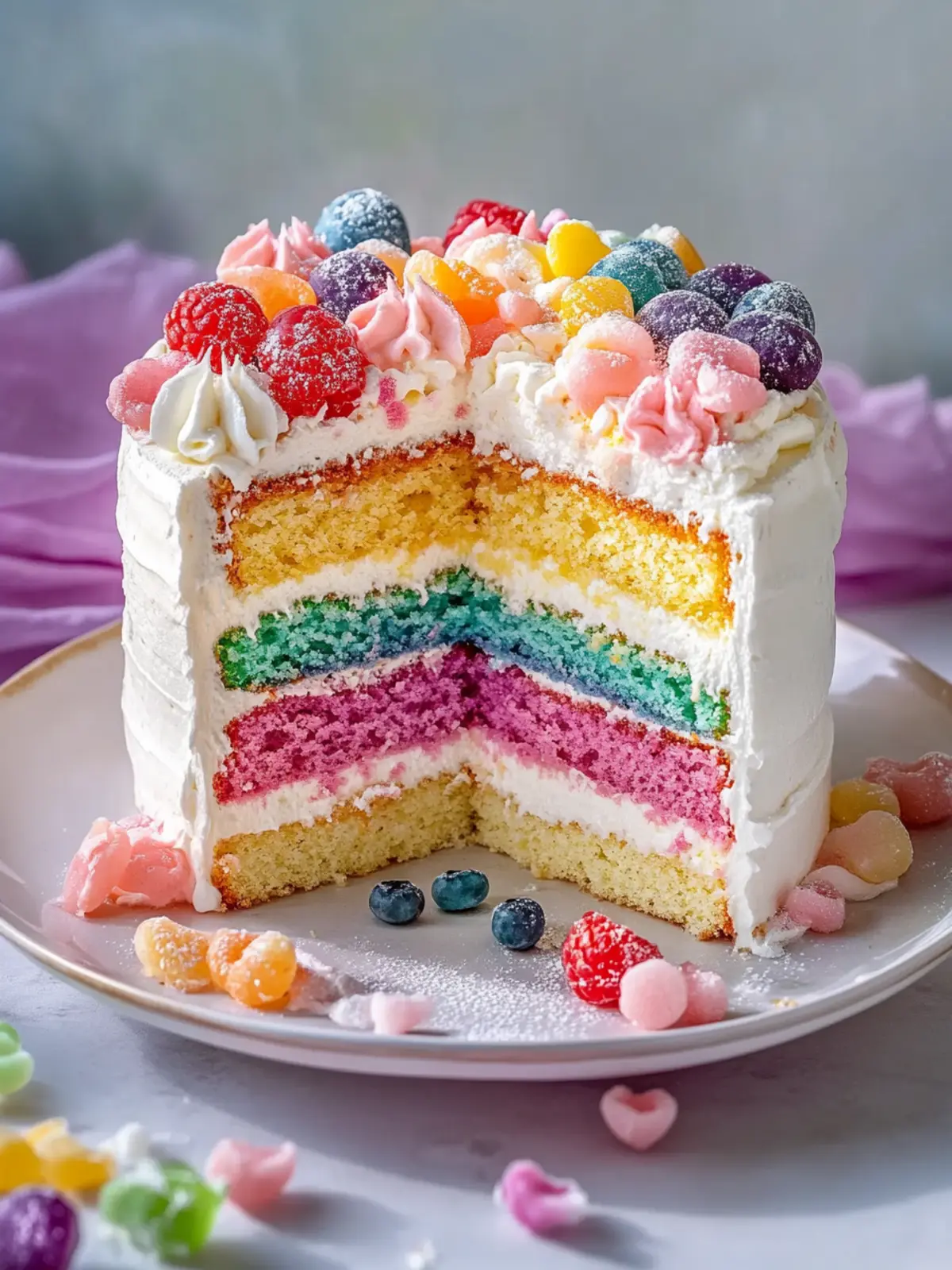 Regenbogen Süßigkeitenkuchen