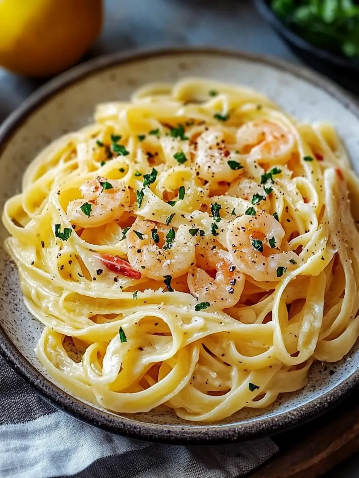 Cremige Garnelen-Pasta